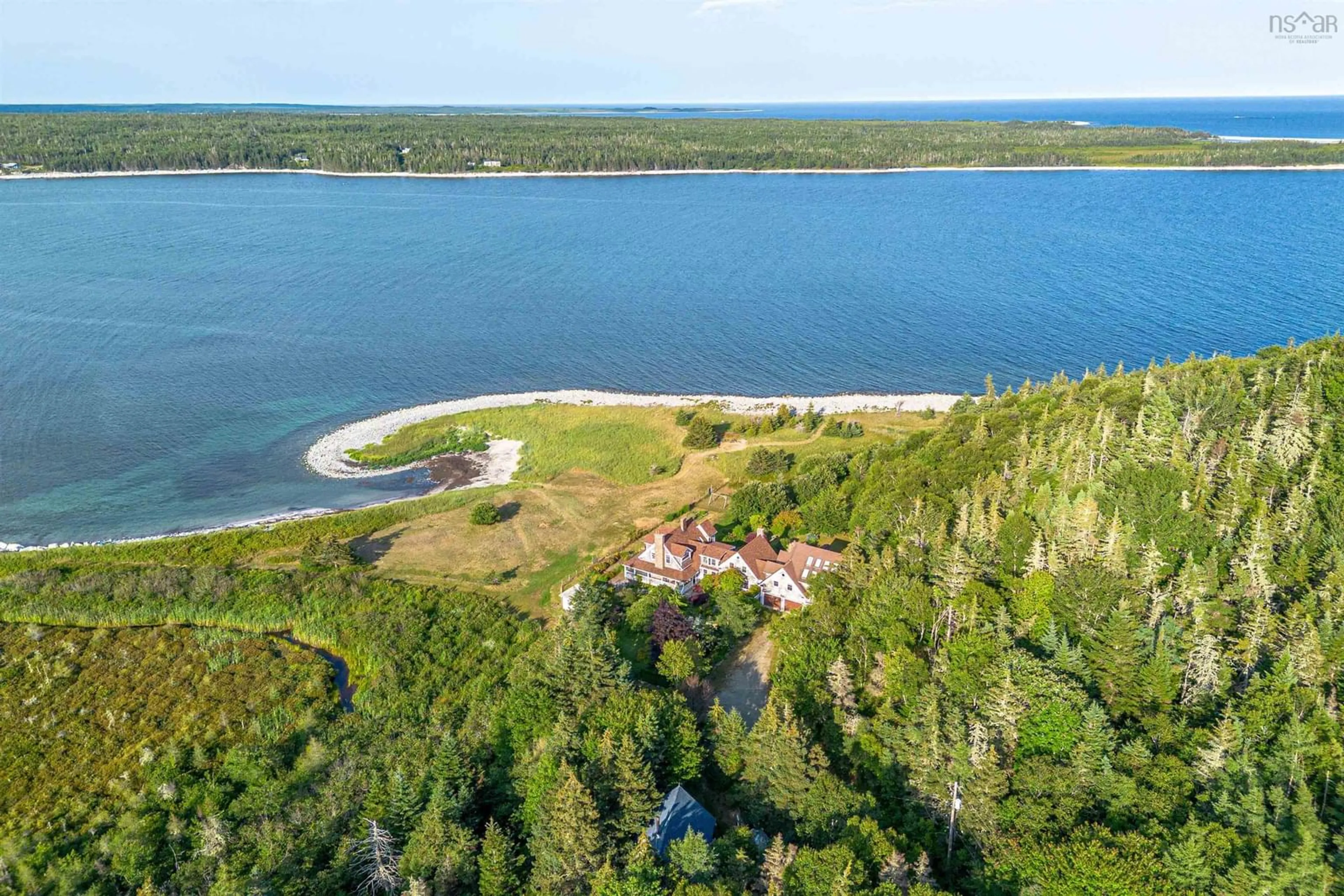 A pic from outside/outdoor area/front of a property/back of a property/a pic from drone, water/lake/river/ocean view for 1618 Mcleans Lake Rd, Port L'Hebert Nova Scotia B0T 1V0
