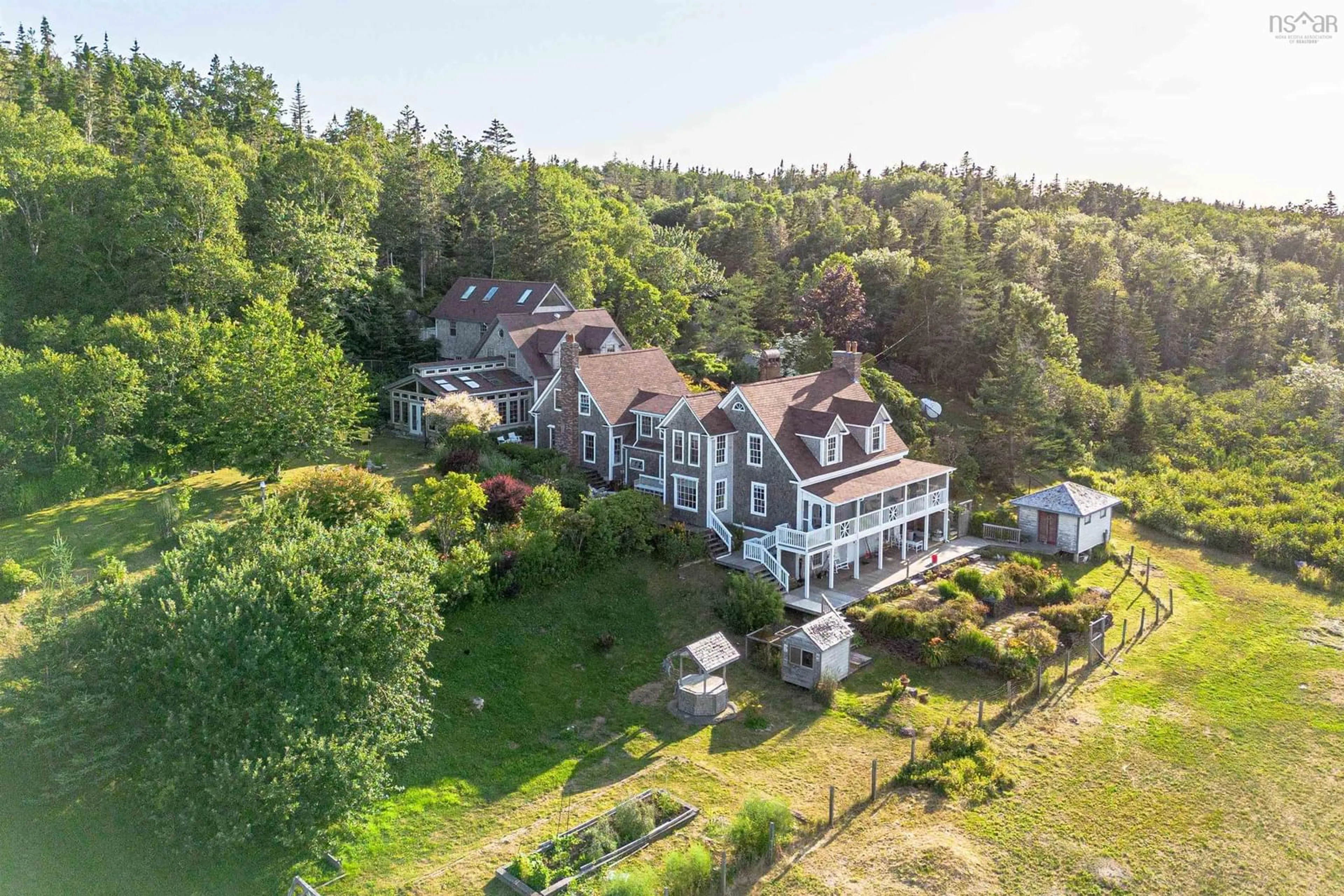 A pic from outside/outdoor area/front of a property/back of a property/a pic from drone, water/lake/river/ocean view for 1618 Mcleans Lake Rd, Port L'Hebert Nova Scotia B0T 1V0