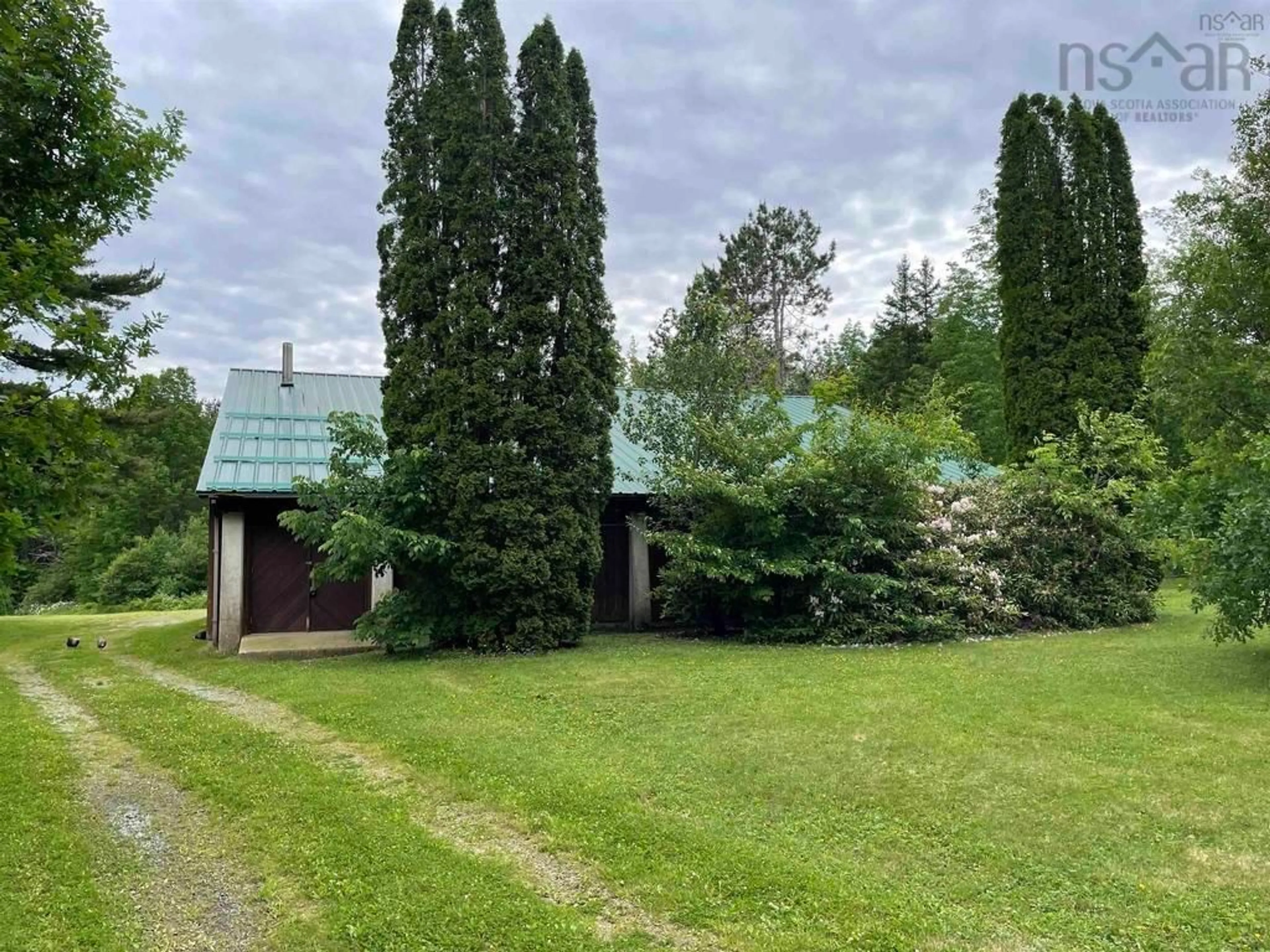 A pic from outside/outdoor area/front of a property/back of a property/a pic from drone, forest/trees view for 1413 West Caledonia Rd, West Caledonia Nova Scotia B0T 1B0