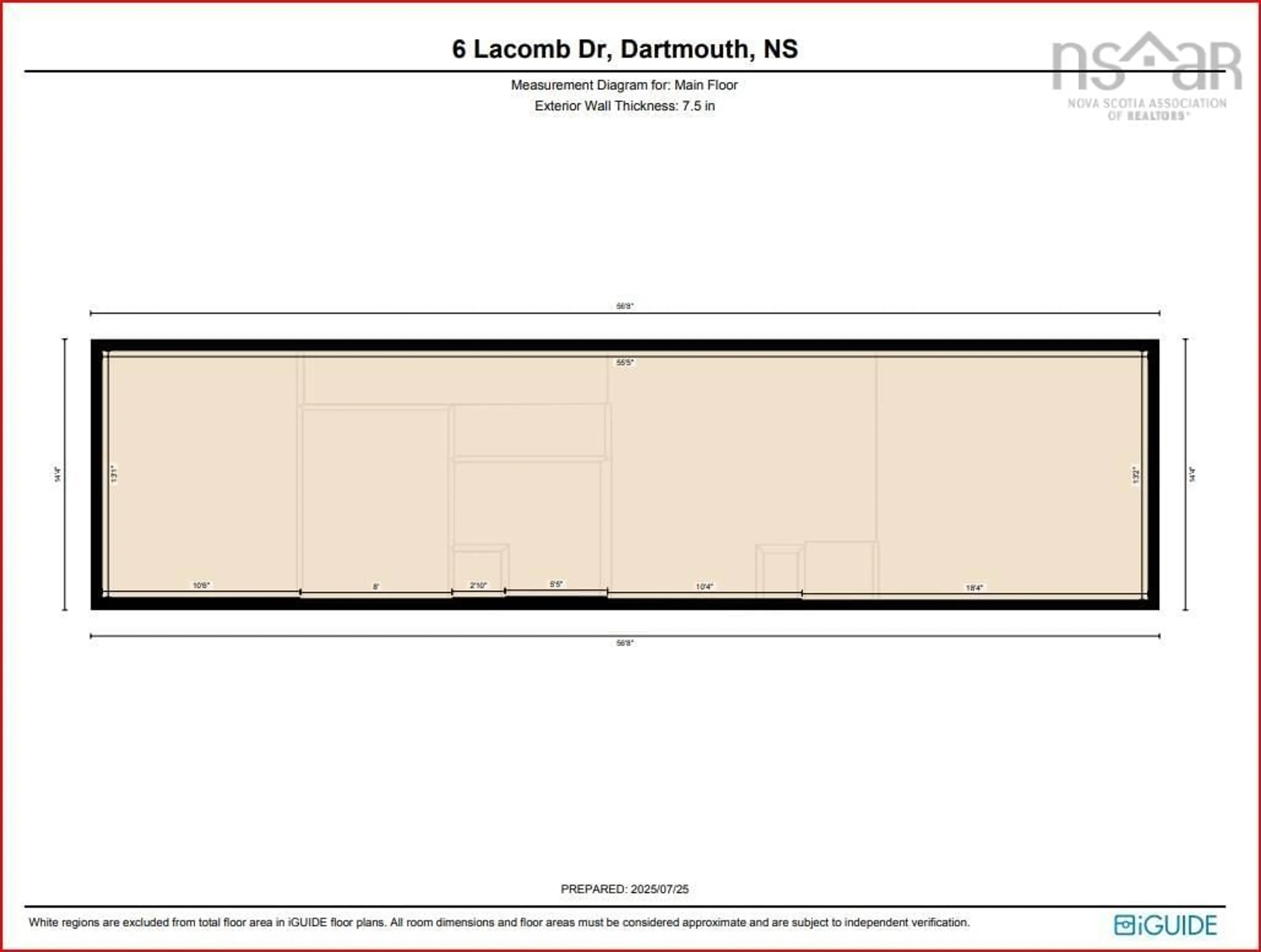 Floor plan for 6 Lacomb Dr, Dartmouth Nova Scotia B2Y 2A2