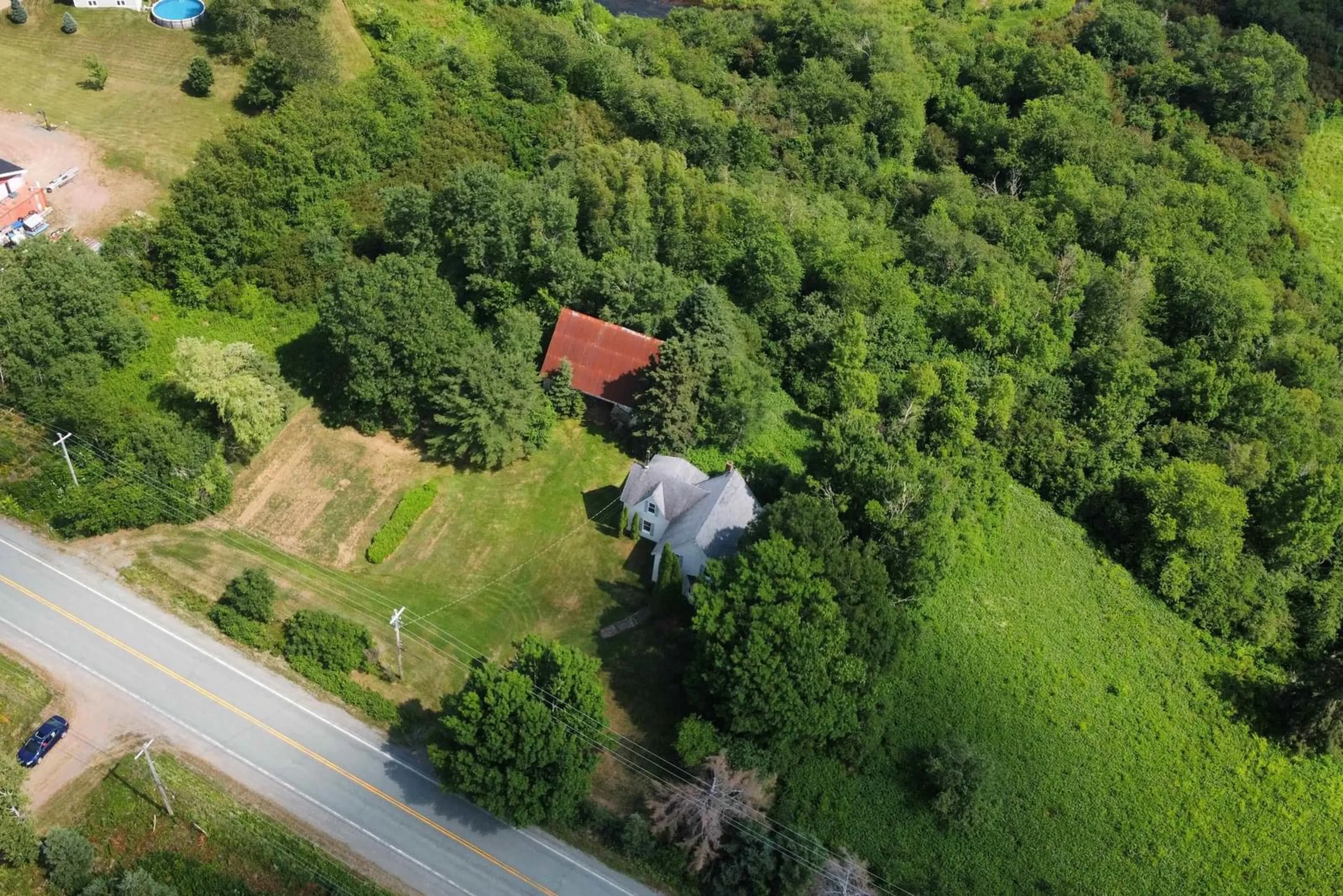 A pic from outside/outdoor area/front of a property/back of a property/a pic from drone, unknown for 3518 Highway 321, Oxford Junction Nova Scotia B0K 1R0