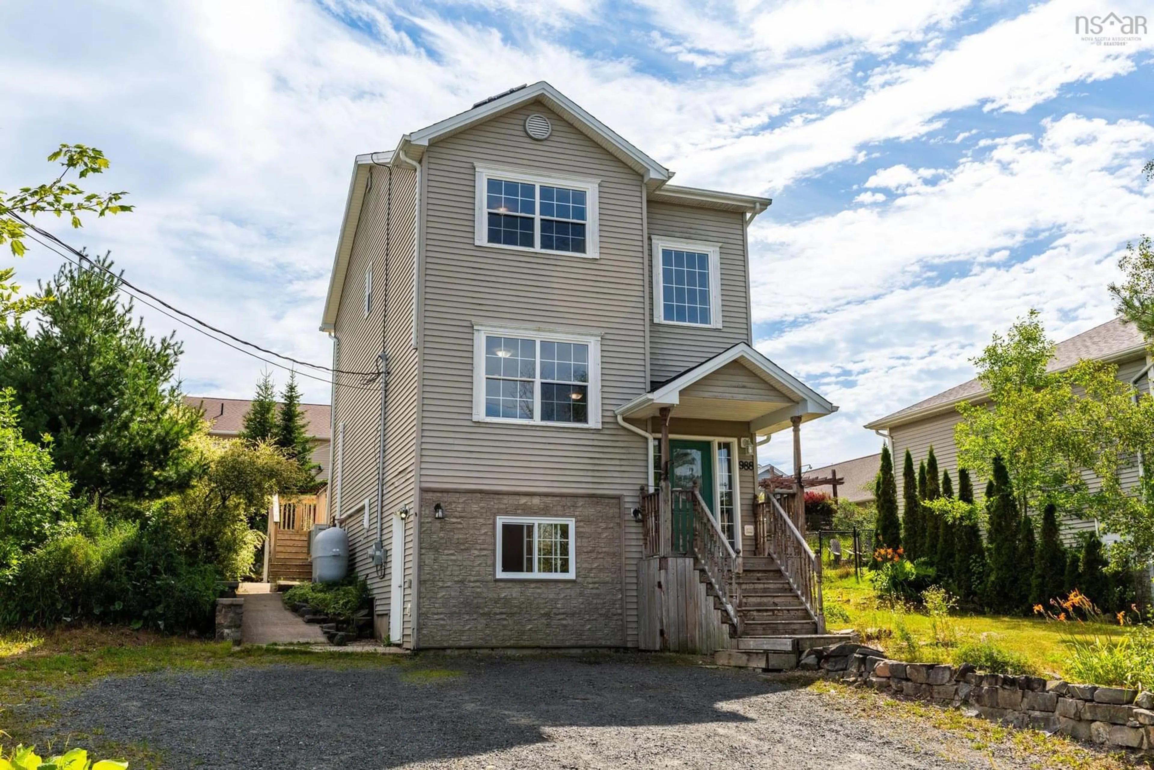 Home with vinyl exterior material, street for 988 Old Sackville Rd, Lower Sackville Nova Scotia B4C 2J9