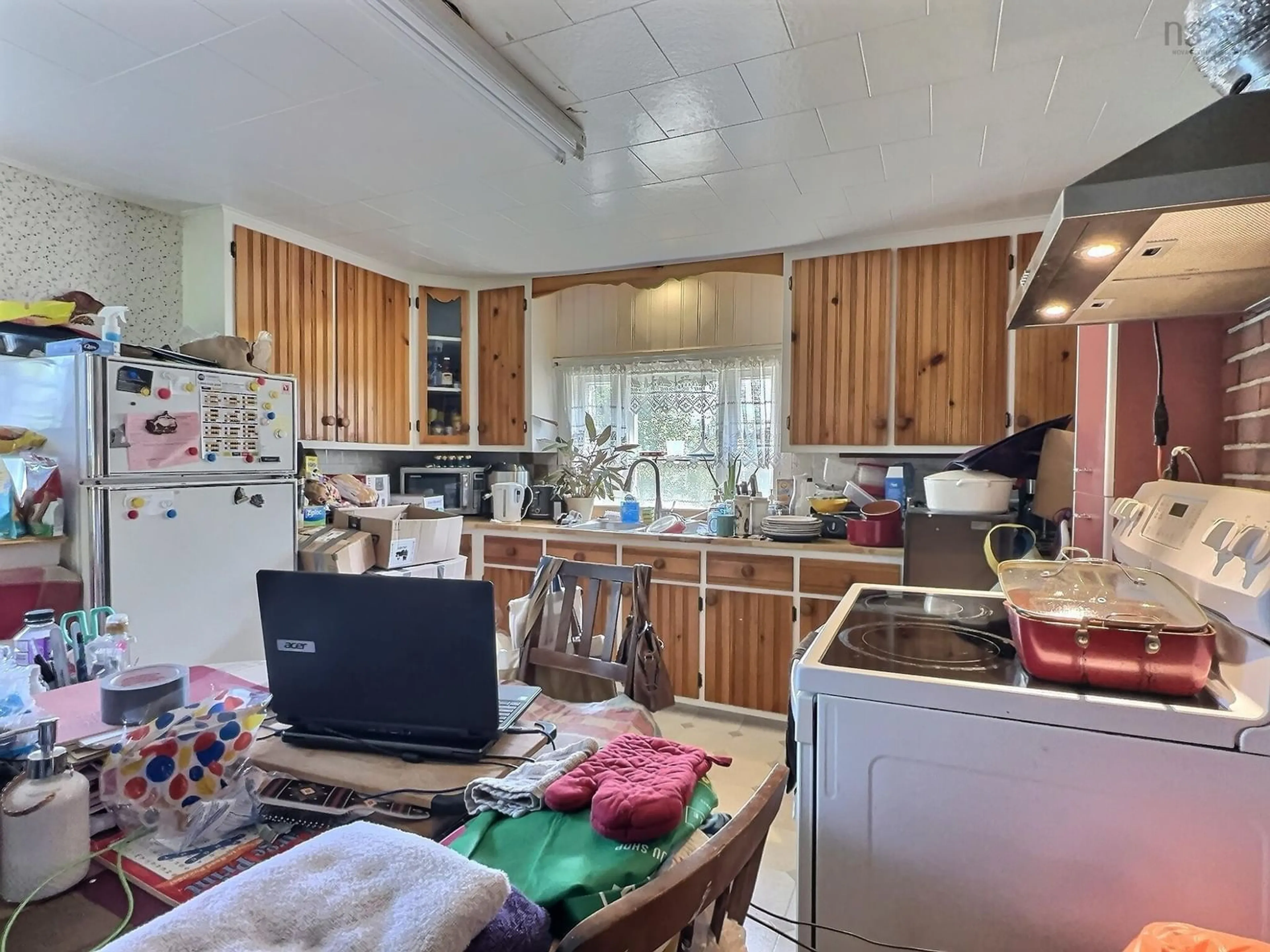 Kitchen with laundary machines, floor is not visible for 5588 204 Hwy, Oxford Nova Scotia B0M 1P0