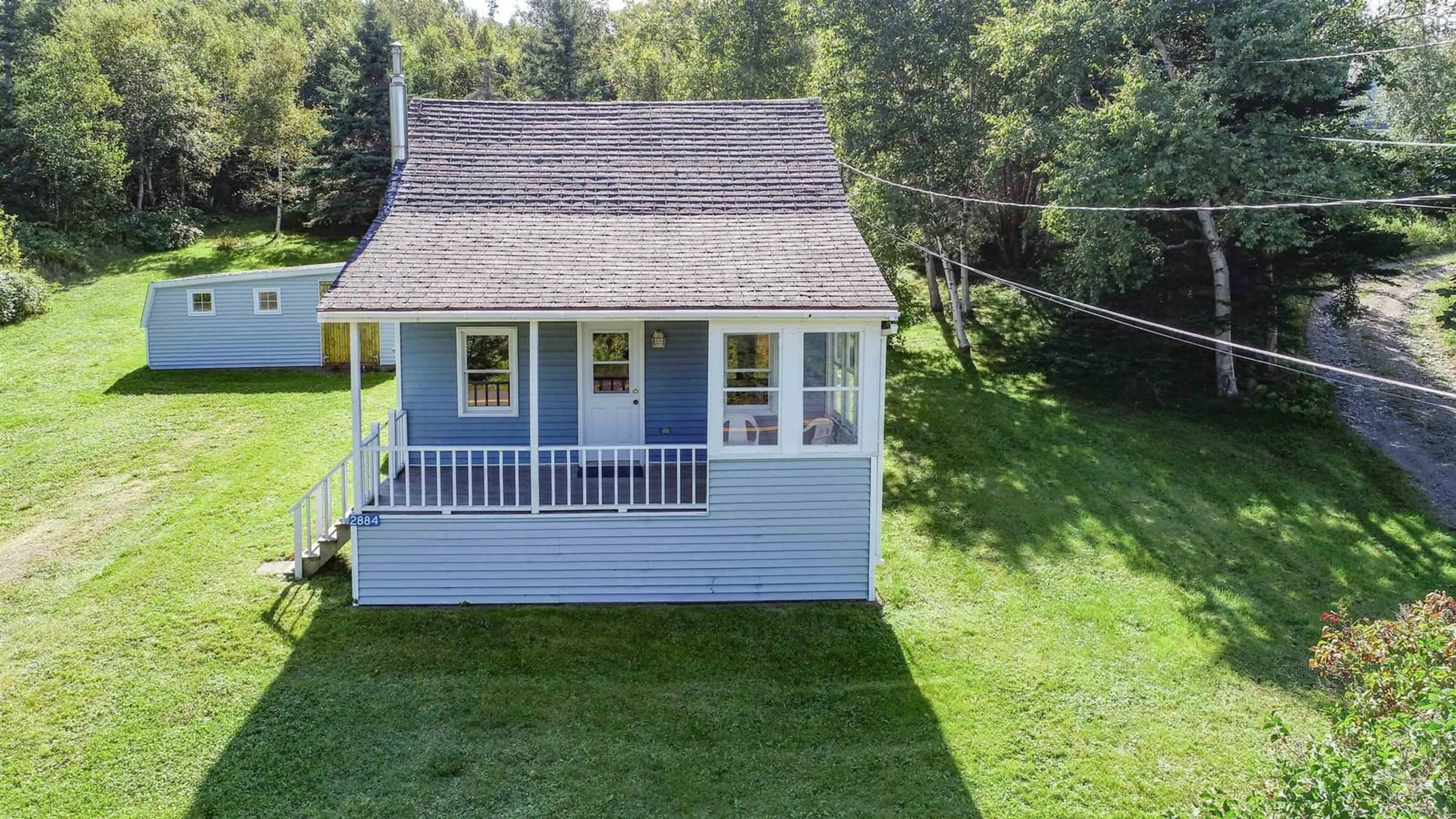 A pic from outside/outdoor area/front of a property/back of a property/a pic from drone, unknown for 2884 Long Point Rd, Harbourville Nova Scotia B0P 1E0