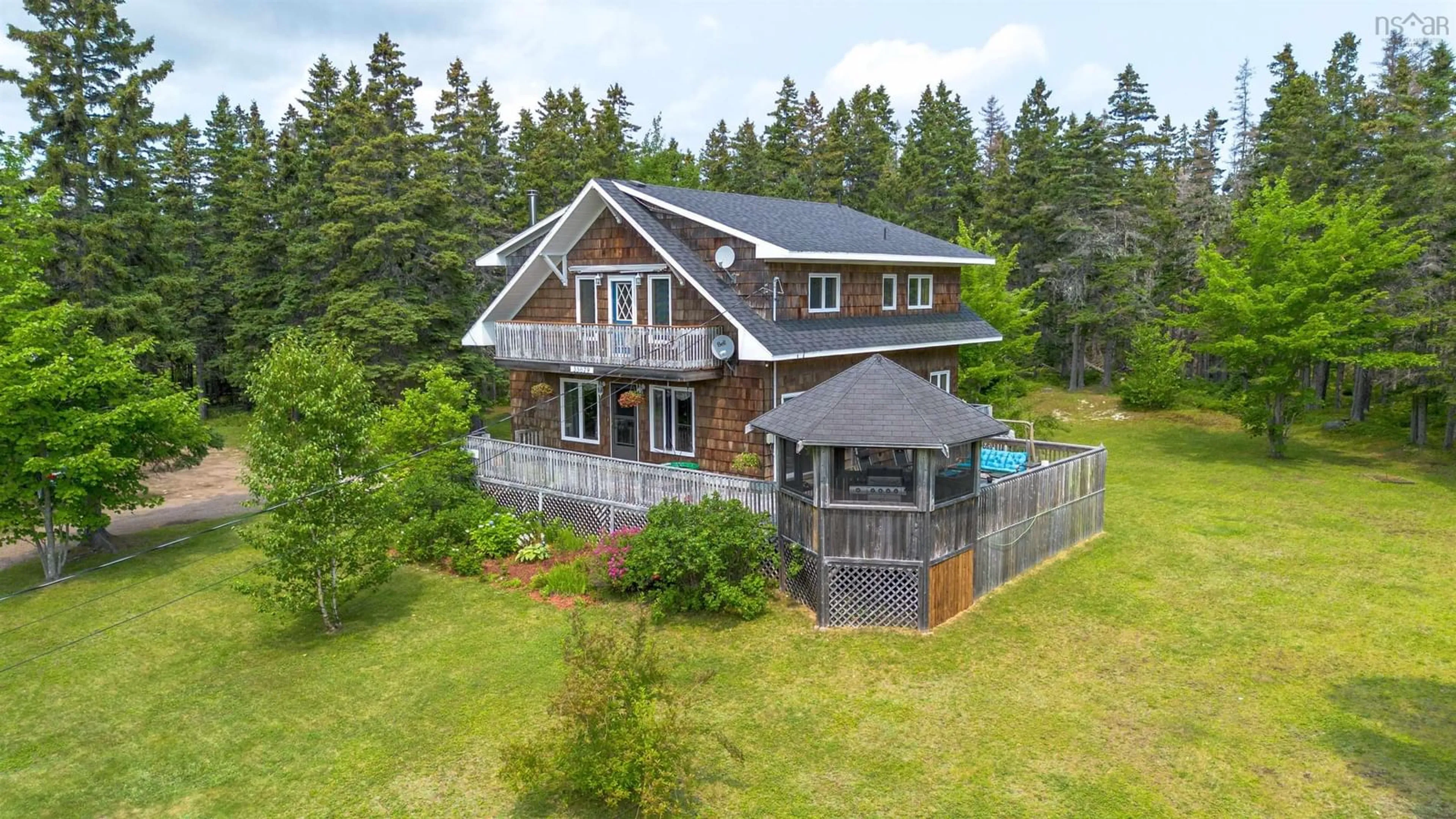 A pic from outside/outdoor area/front of a property/back of a property/a pic from drone, unknown for 35679 Cabot Trail, Ingonish Nova Scotia B0C 1K0