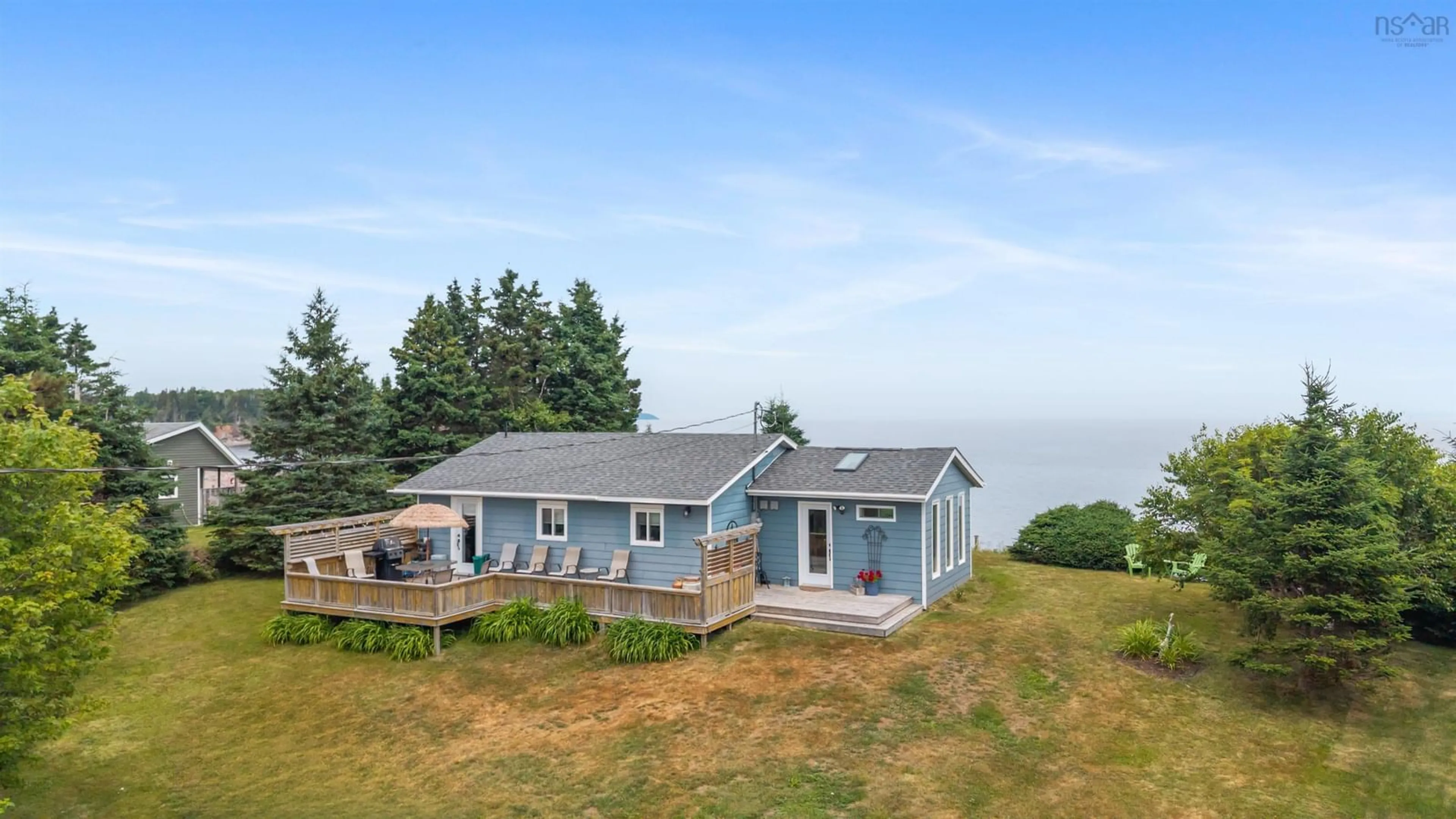 A pic from outside/outdoor area/front of a property/back of a property/a pic from drone, water/lake/river/ocean view for 161 Bay Loch Rd, Lakevale Nova Scotia B2G 2L2