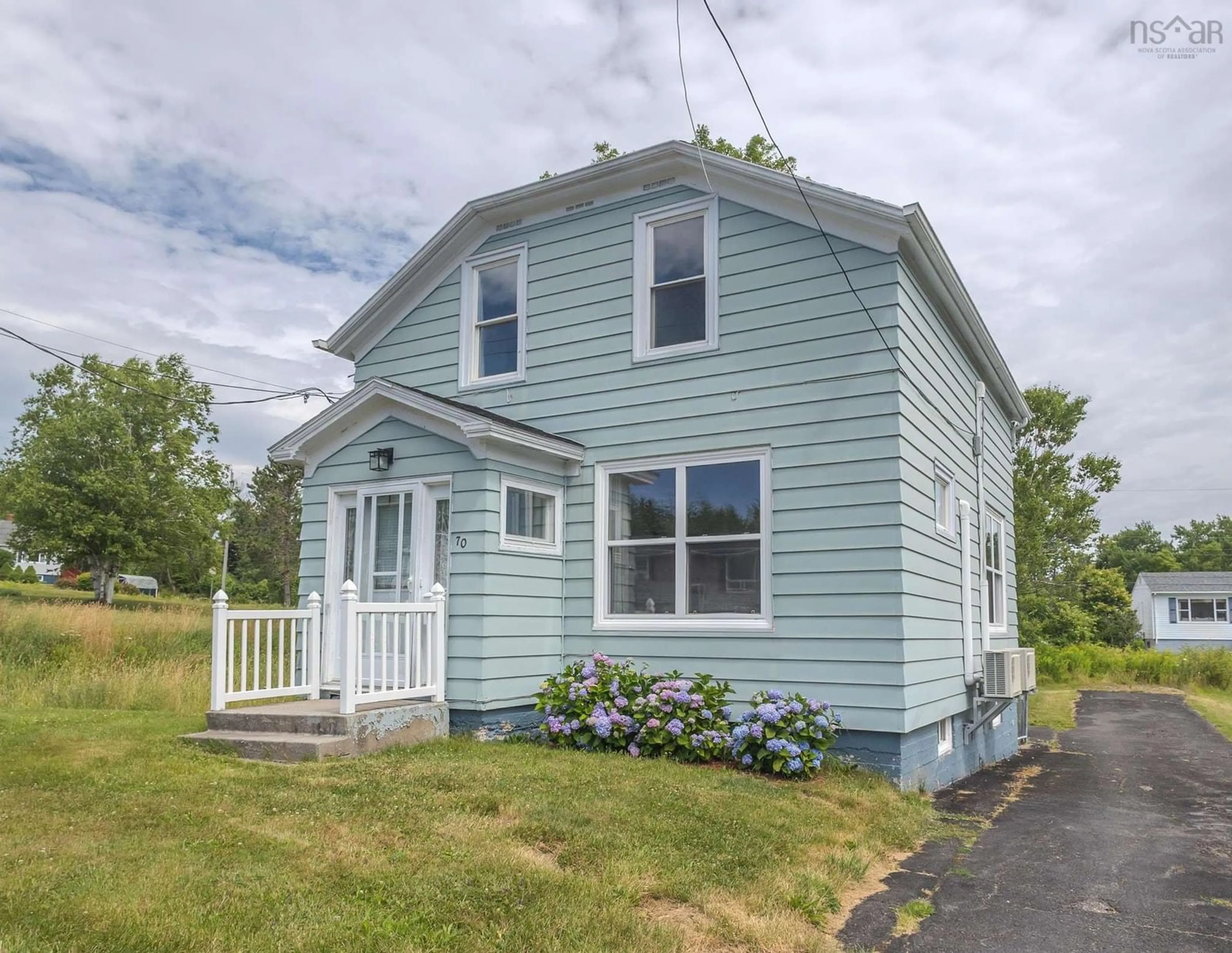 Home with vinyl exterior material, street for 70 Murphy Rd, Westmount Nova Scotia B1R 1W5