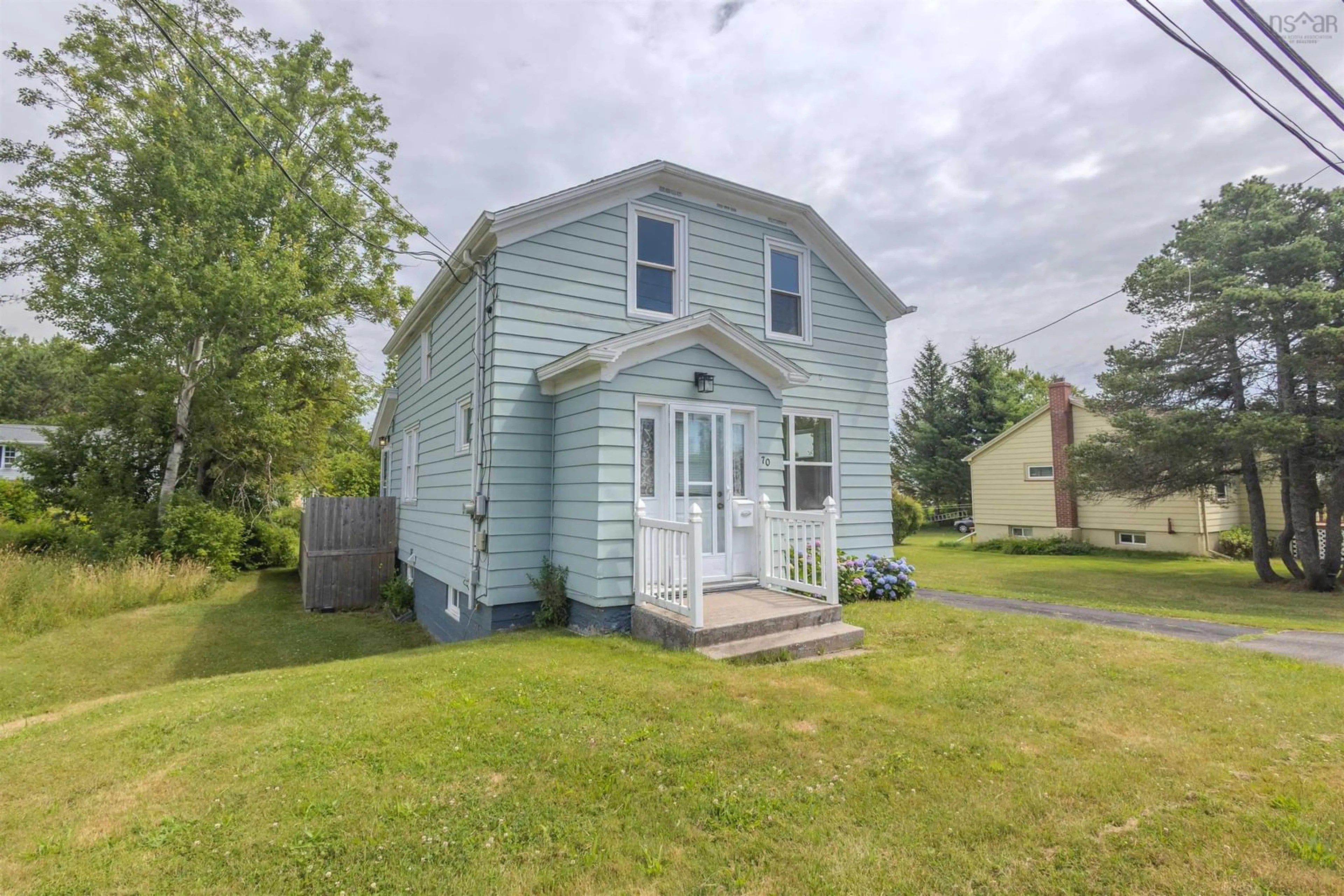 A pic from outside/outdoor area/front of a property/back of a property/a pic from drone, street for 70 Murphy Rd, Westmount Nova Scotia B1R 1W5