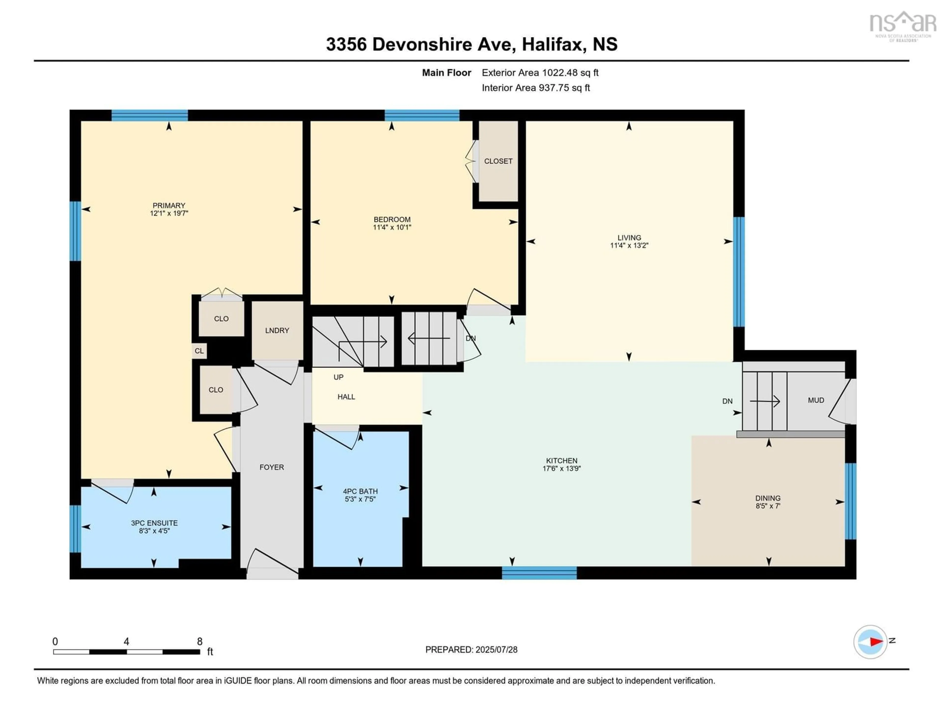 Floor plan for 3356 Devonshire Ave, Halifax Nova Scotia B3K 3M2