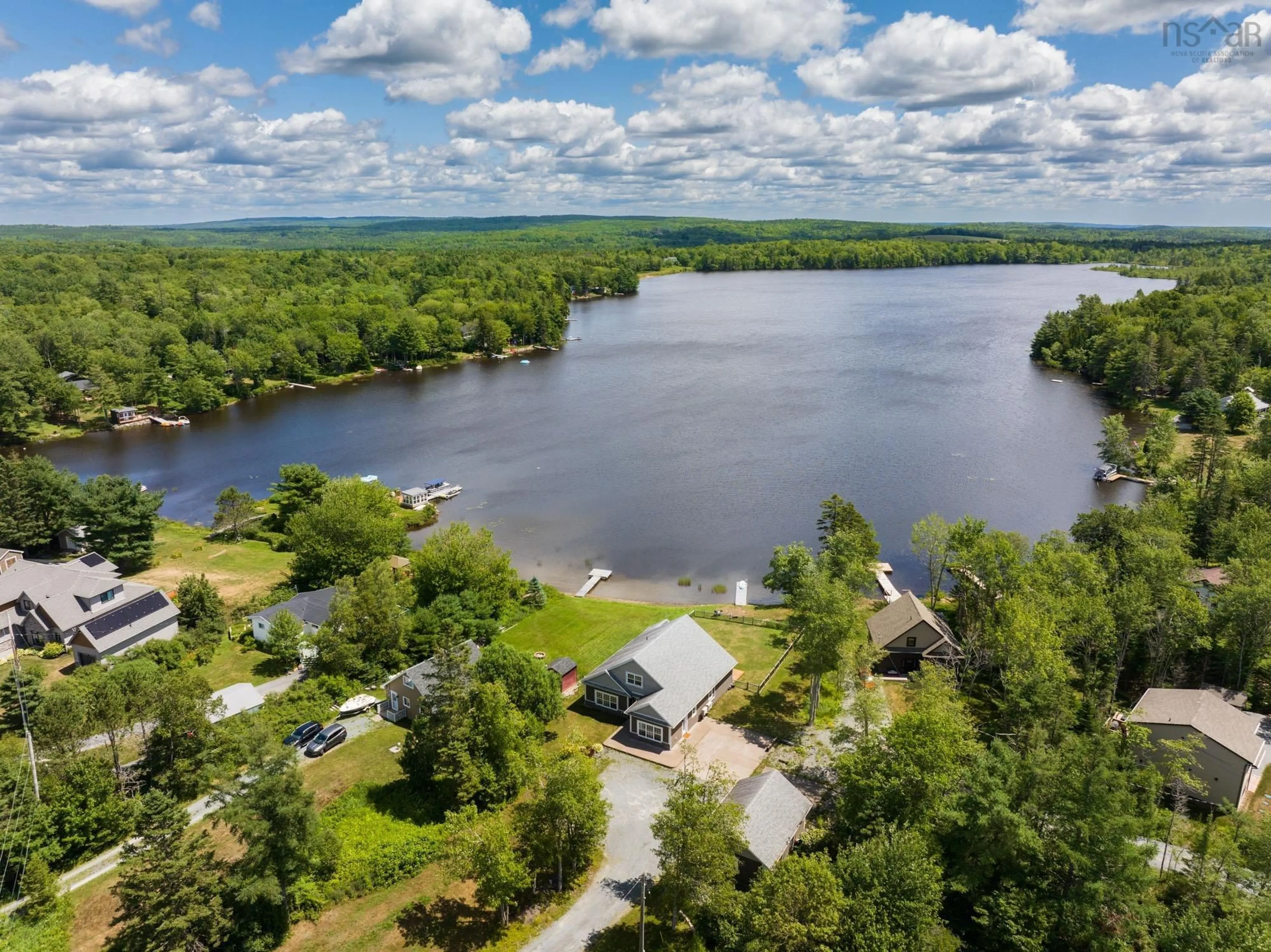 A pic from outside/outdoor area/front of a property/back of a property/a pic from drone, water/lake/river/ocean view for 3 Pentz Lake Dr, Mount Uniacke Nova Scotia B0N 1Z0