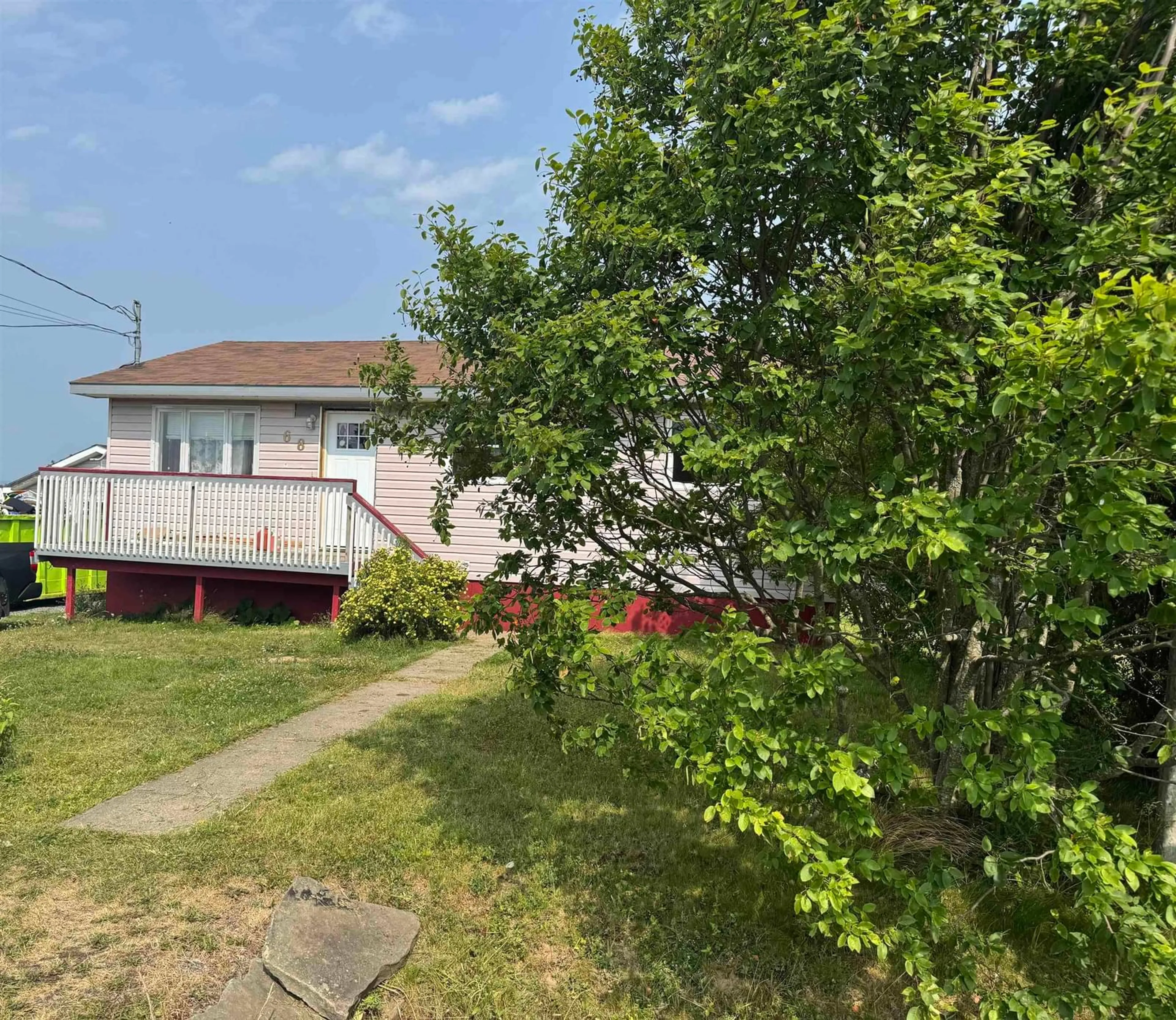 A pic from outside/outdoor area/front of a property/back of a property/a pic from drone, street for 68 Macdonald Cres, Sydney Mines Nova Scotia B1Y 3H5