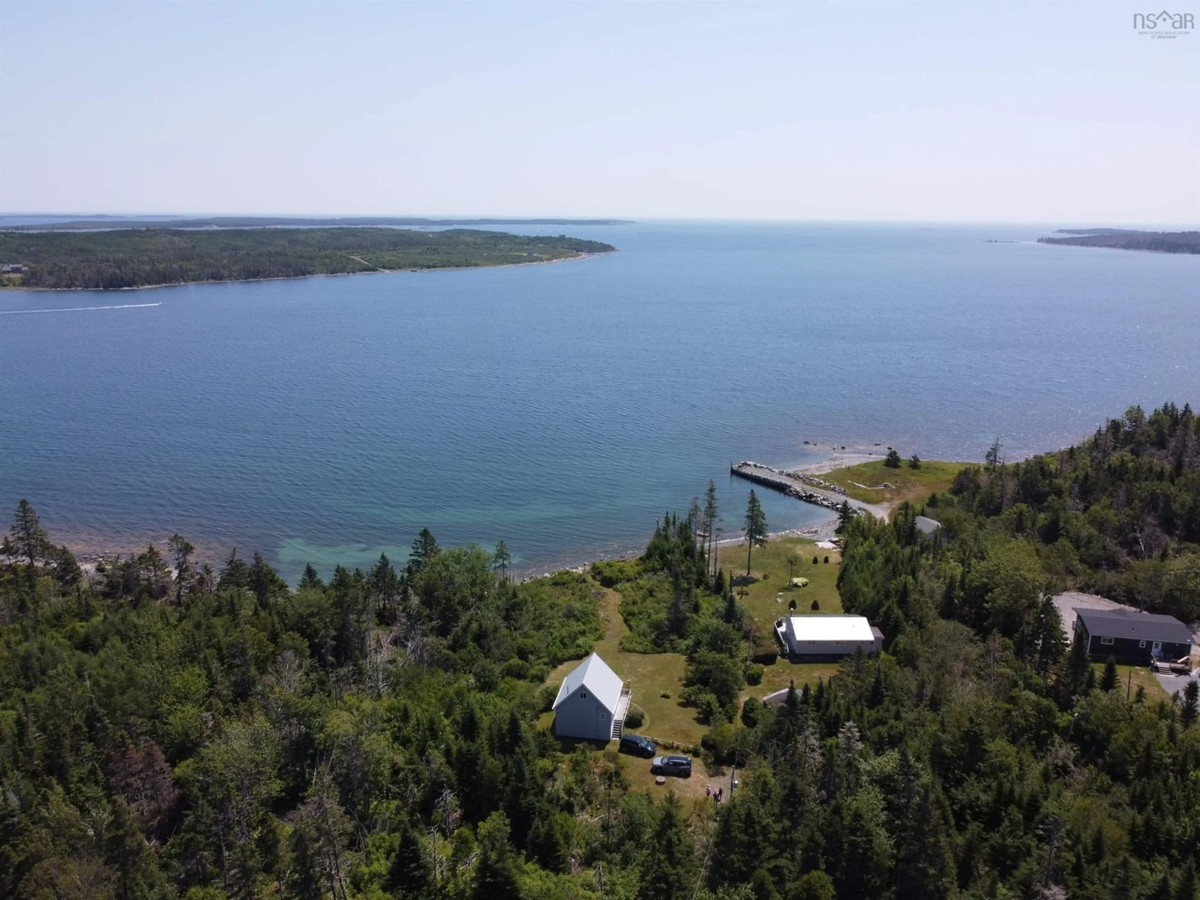 A pic from outside/outdoor area/front of a property/back of a property/a pic from drone, water/lake/river/ocean view for 19118 Highway 7, Spry Harbour Nova Scotia B0J 3H0