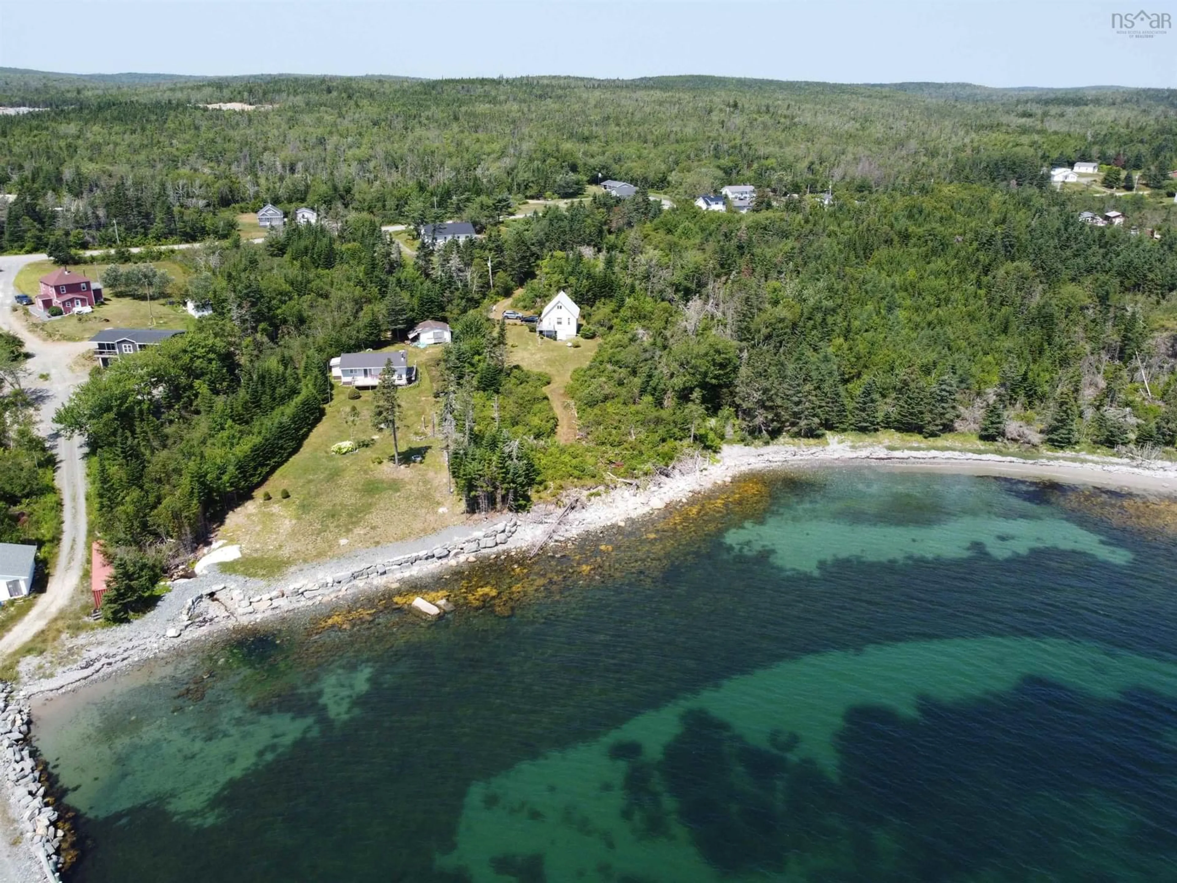 A pic from outside/outdoor area/front of a property/back of a property/a pic from drone, water/lake/river/ocean view for 19118 Highway 7, Spry Harbour Nova Scotia B0J 3H0