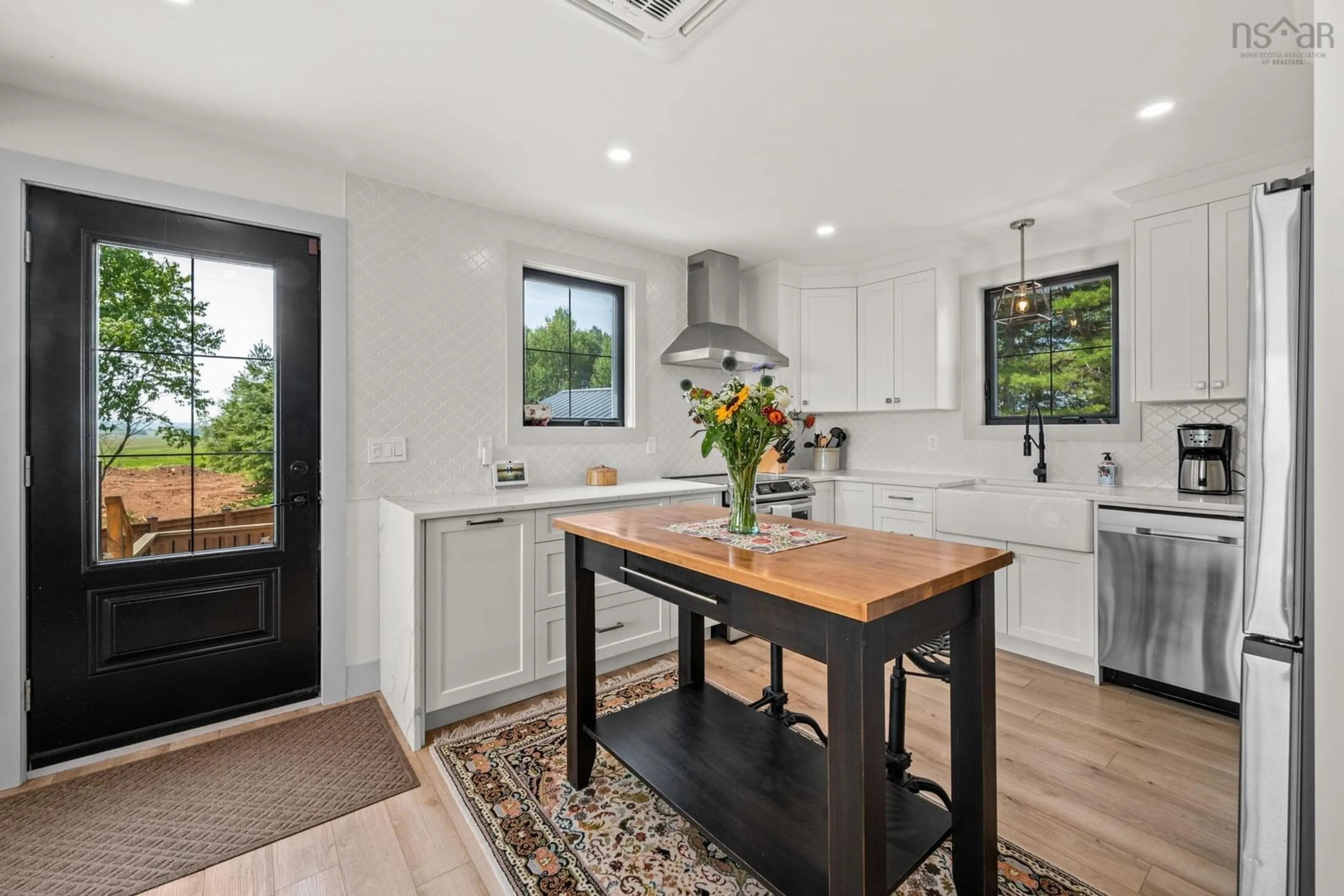 Open concept kitchen, ceramic/tile floor for 504 Porters Point Branch Rd, Lower Canard Nova Scotia B0P 1T0