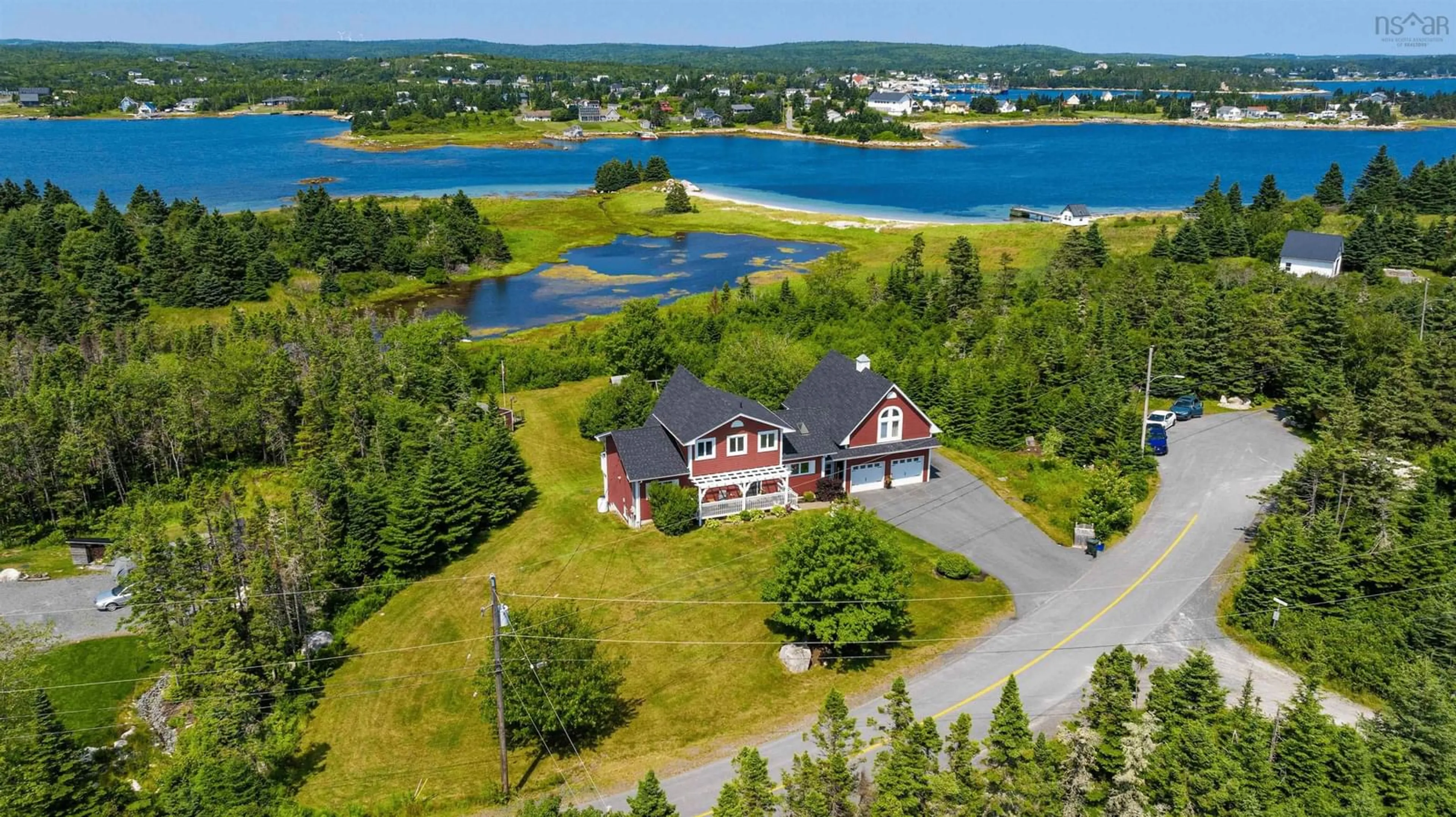 A pic from outside/outdoor area/front of a property/back of a property/a pic from drone, water/lake/river/ocean view for 390 Sambro Creek Rd, Sambro Creek Nova Scotia B3V 1L8