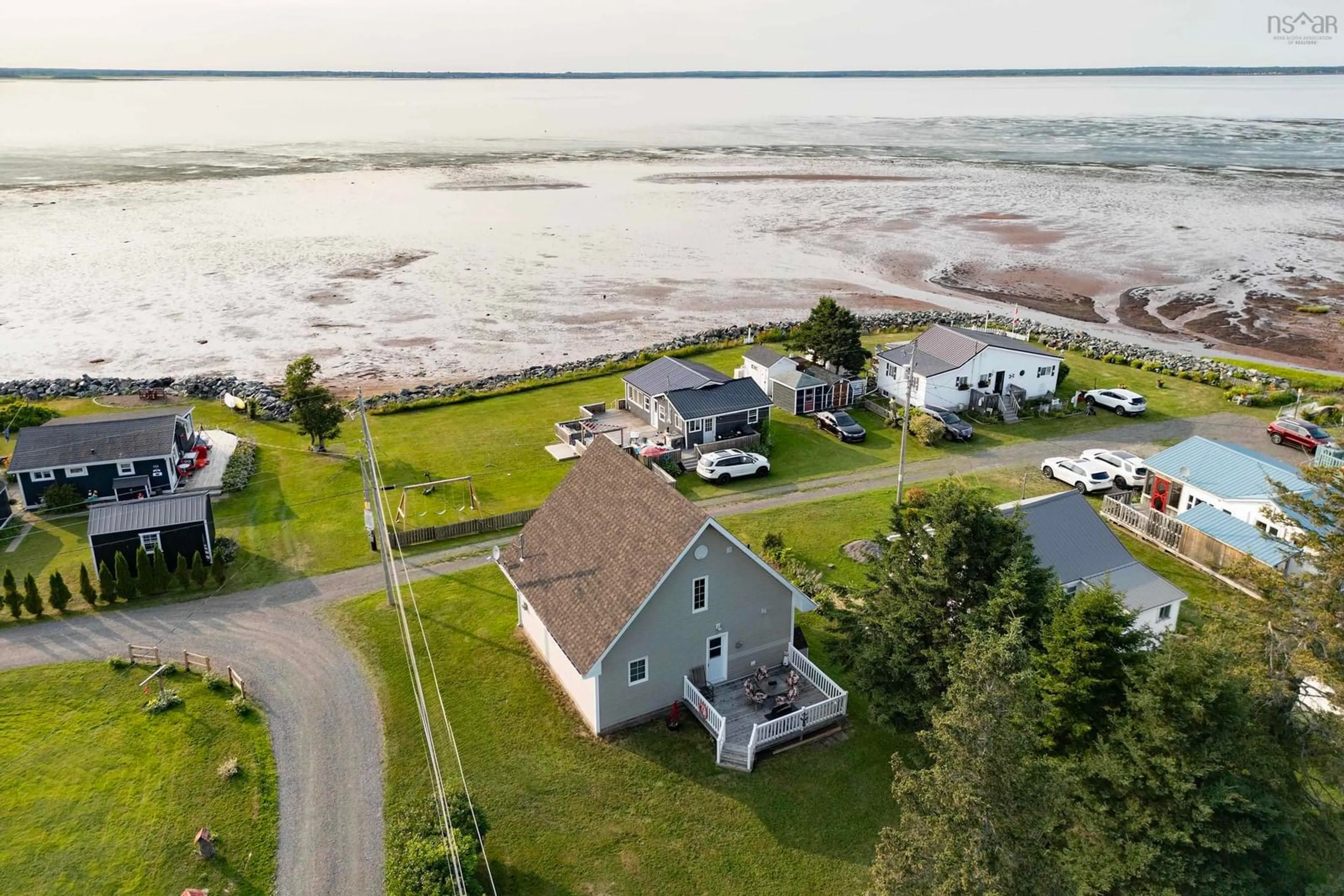 A pic from outside/outdoor area/front of a property/back of a property/a pic from drone, water/lake/river/ocean view for 4 Sunset View Dr, Tidnish Bridge Nova Scotia B4H 3X9