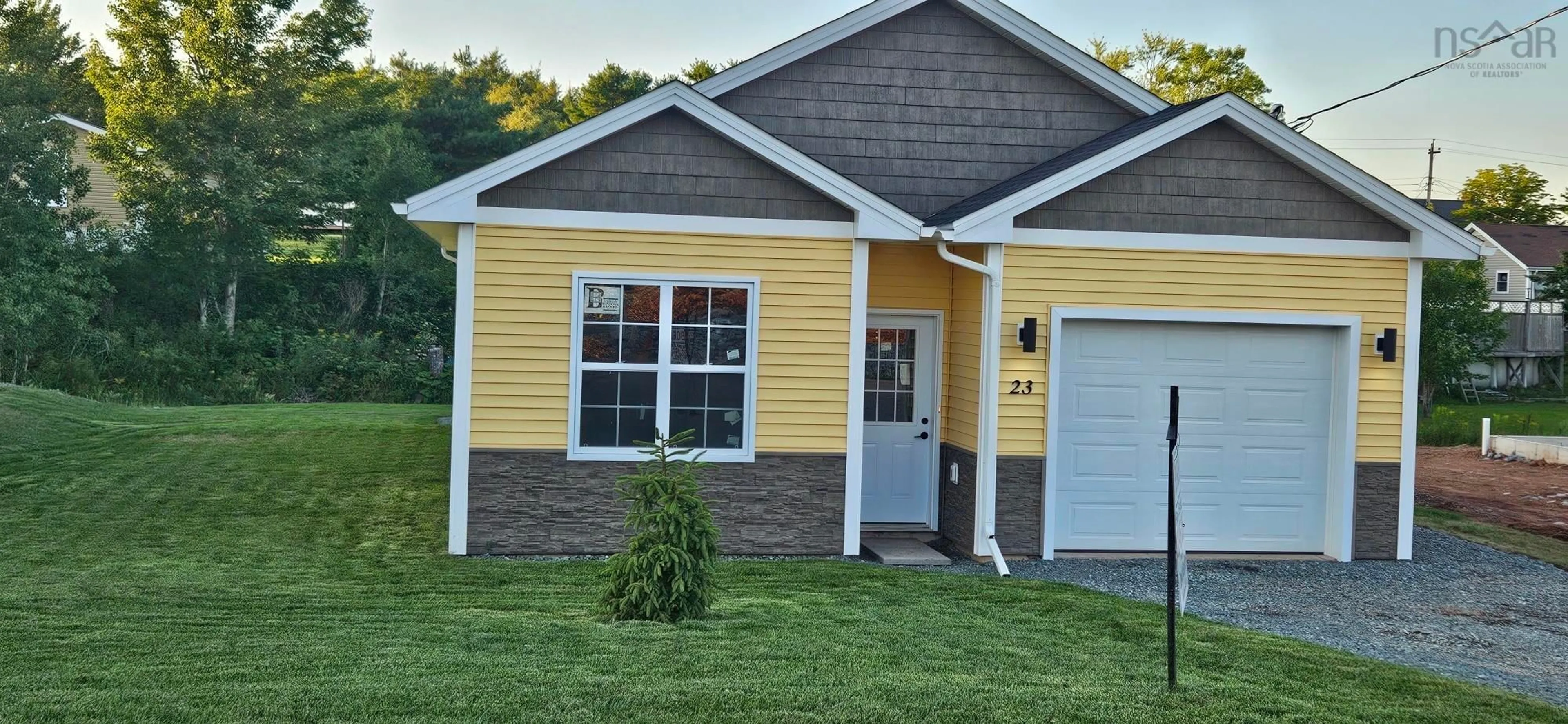Home with vinyl exterior material, street for 23 Perry Cres, Stewiacke Nova Scotia B0N 2J0