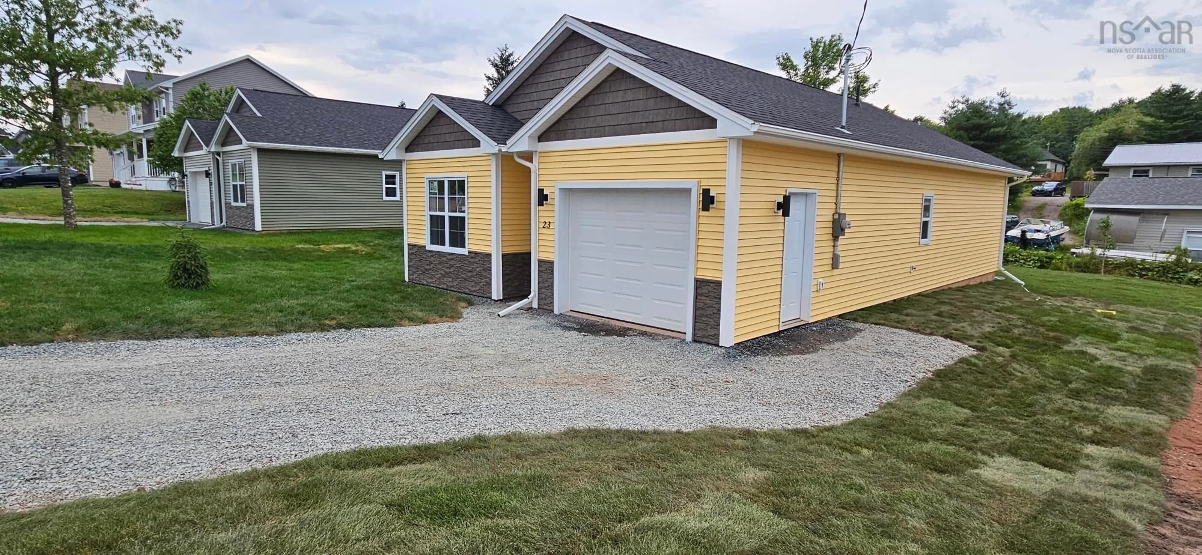Home with vinyl exterior material, street for 23 Perry Cres, Stewiacke Nova Scotia B0N 2J0