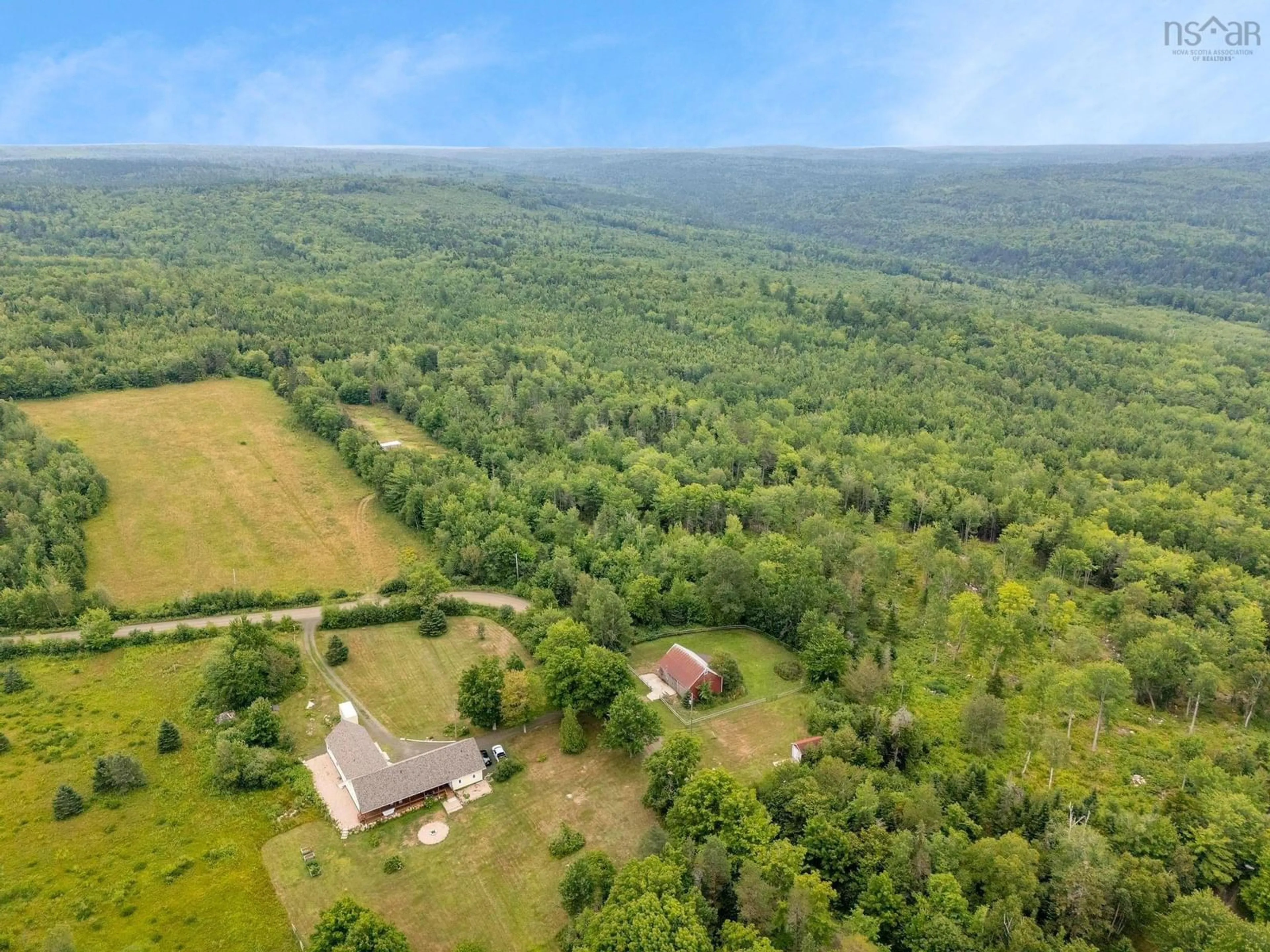 A pic from outside/outdoor area/front of a property/back of a property/a pic from drone, forest/trees view for 237 Inglisville Road, West Inglisville Nova Scotia B0S 1M0