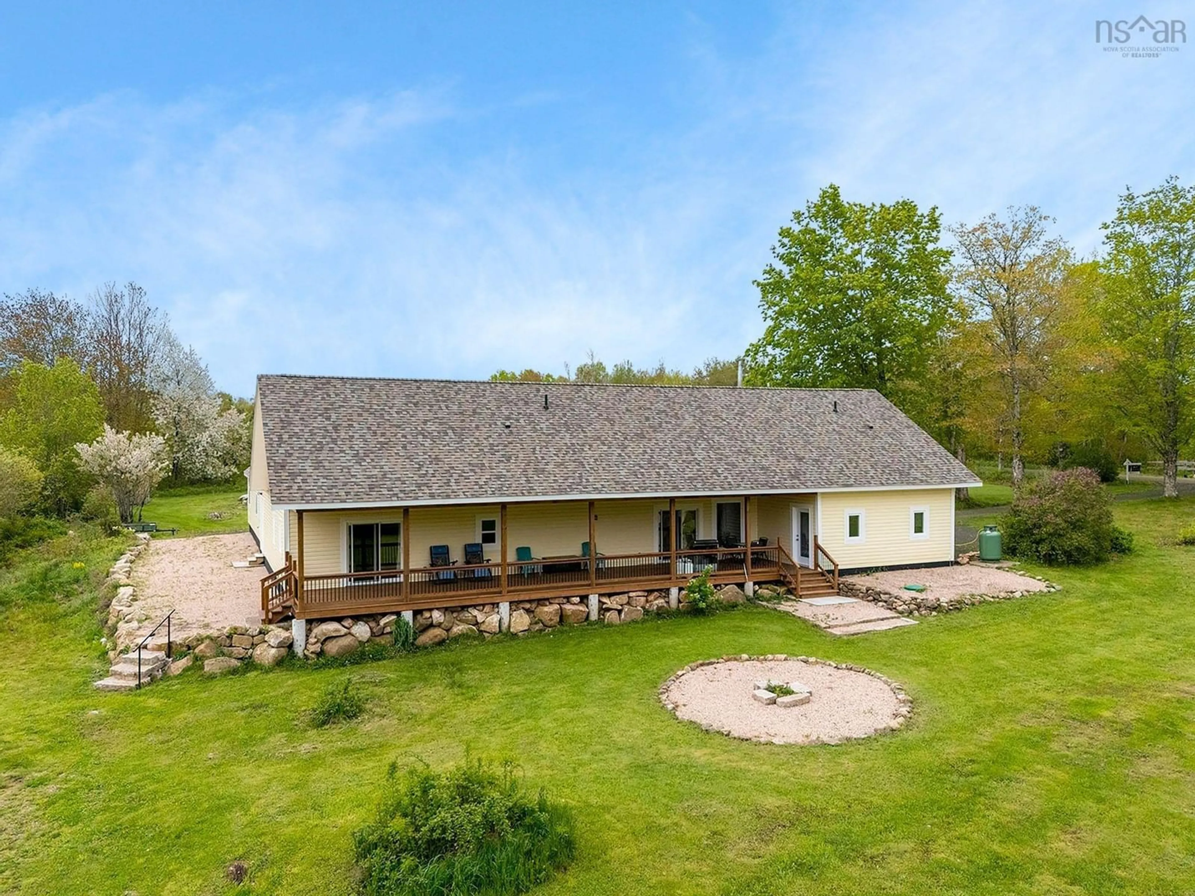 A pic from outside/outdoor area/front of a property/back of a property/a pic from drone, water/lake/river/ocean view for 237 Inglisville Road, West Inglisville Nova Scotia B0S 1M0