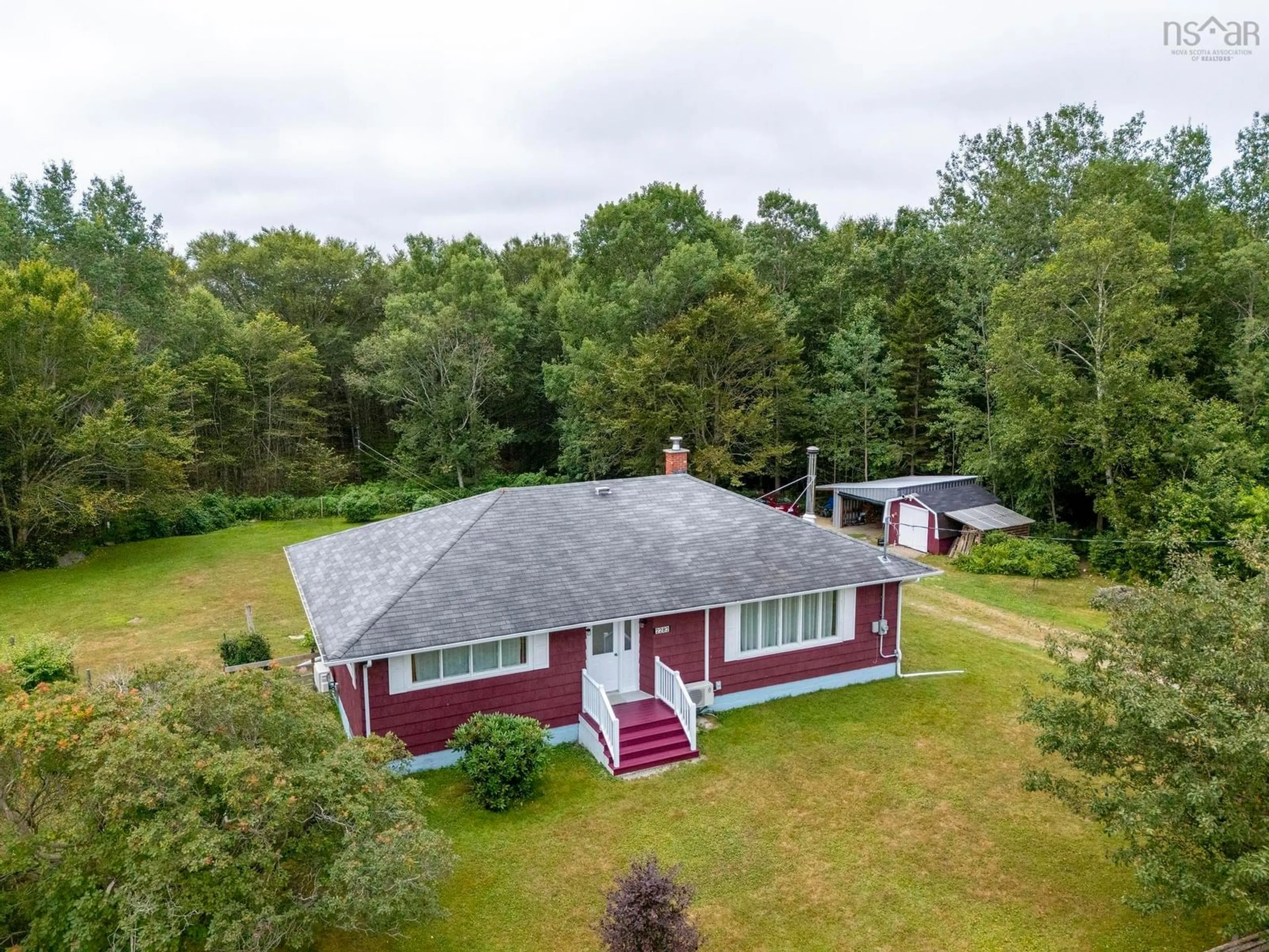 A pic from outside/outdoor area/front of a property/back of a property/a pic from drone, unknown for 2282 Patrice Road Rd, Concession Nova Scotia B0W 1M0