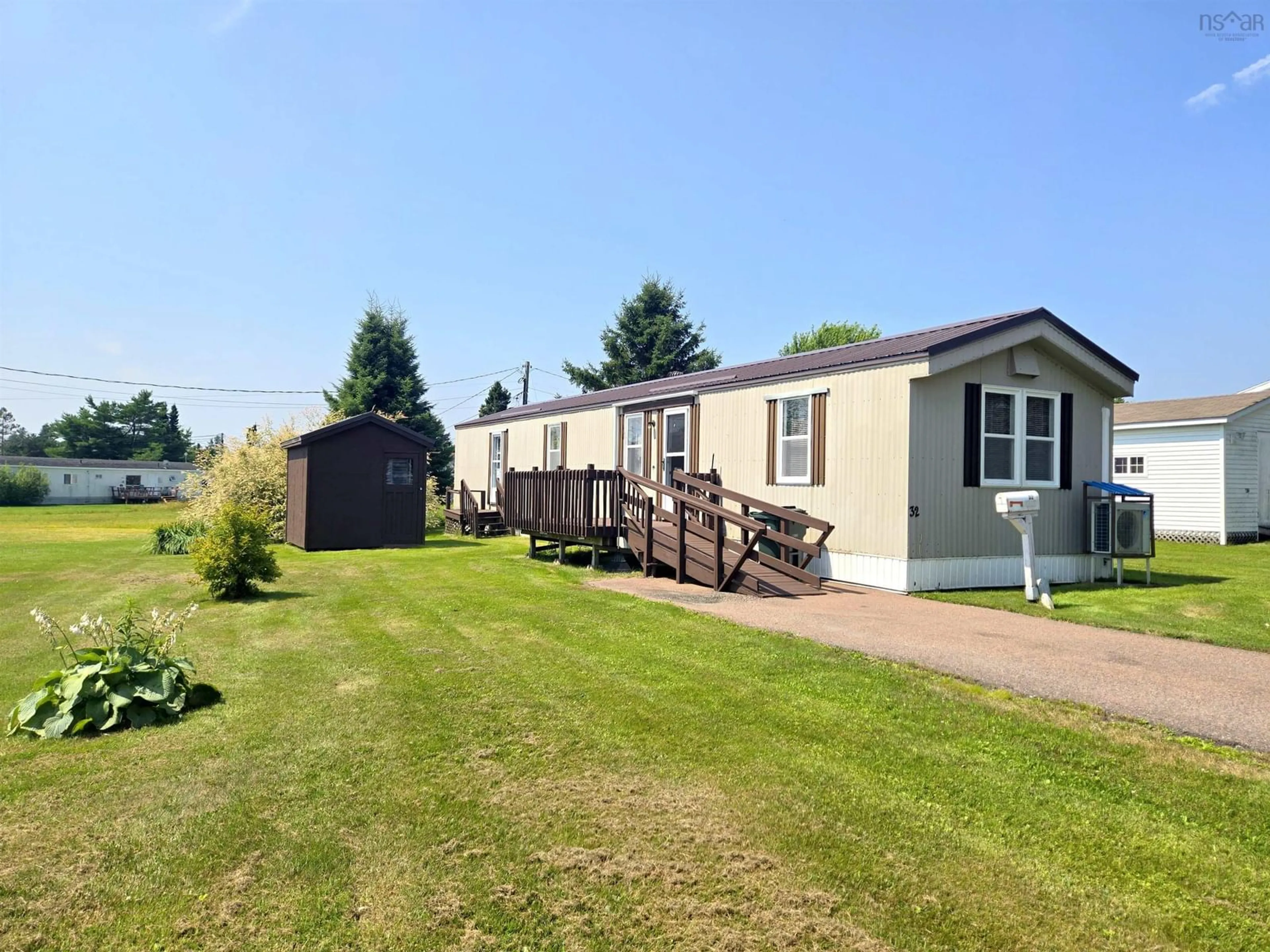 A pic from outside/outdoor area/front of a property/back of a property/a pic from drone, water/lake/river/ocean view for 32 Lorne Cres, Amherst Nova Scotia B4H 4B7