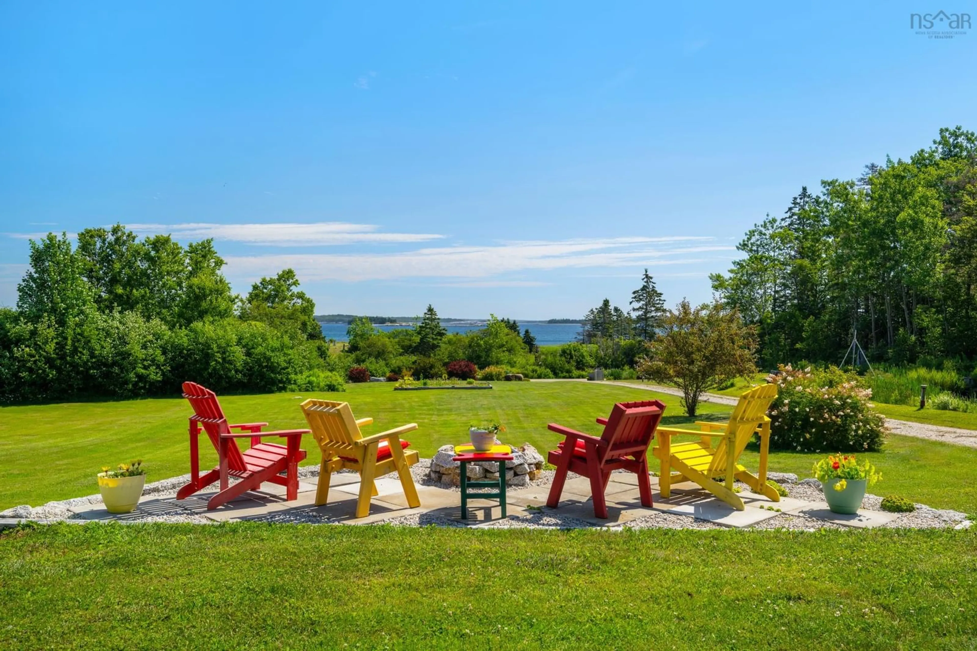 Patio, water/lake/river/ocean view for 48 Backman Rd, Bayswater Nova Scotia B0J 1T0