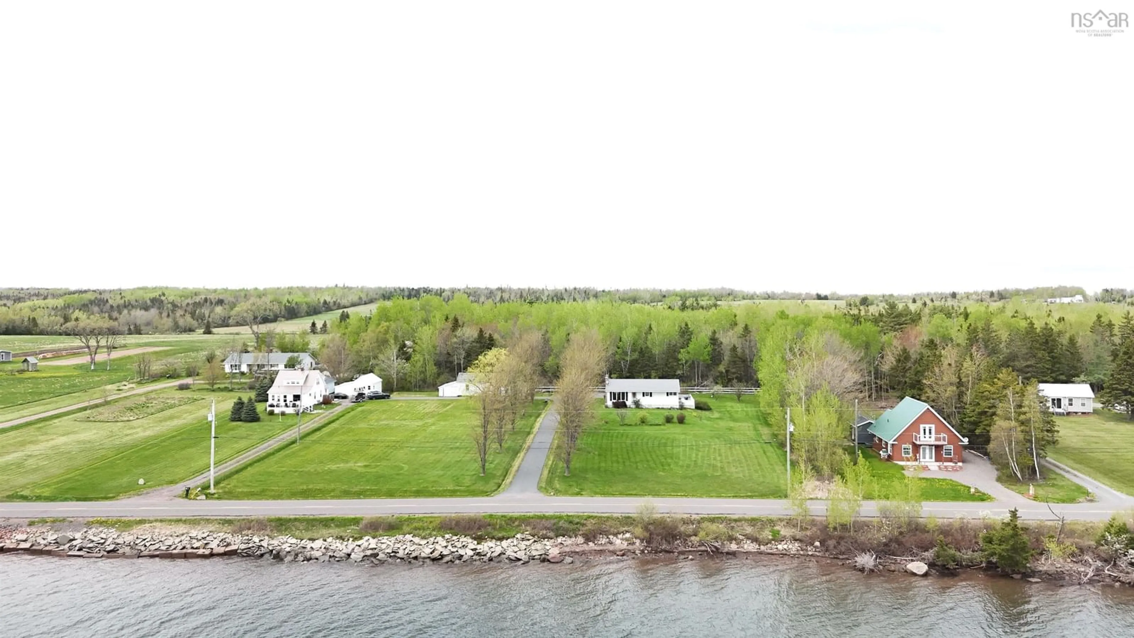 A pic from outside/outdoor area/front of a property/back of a property/a pic from drone, water/lake/river/ocean view for 3419 Malagash Rd, Malagash Centre Nova Scotia B0K 1E0