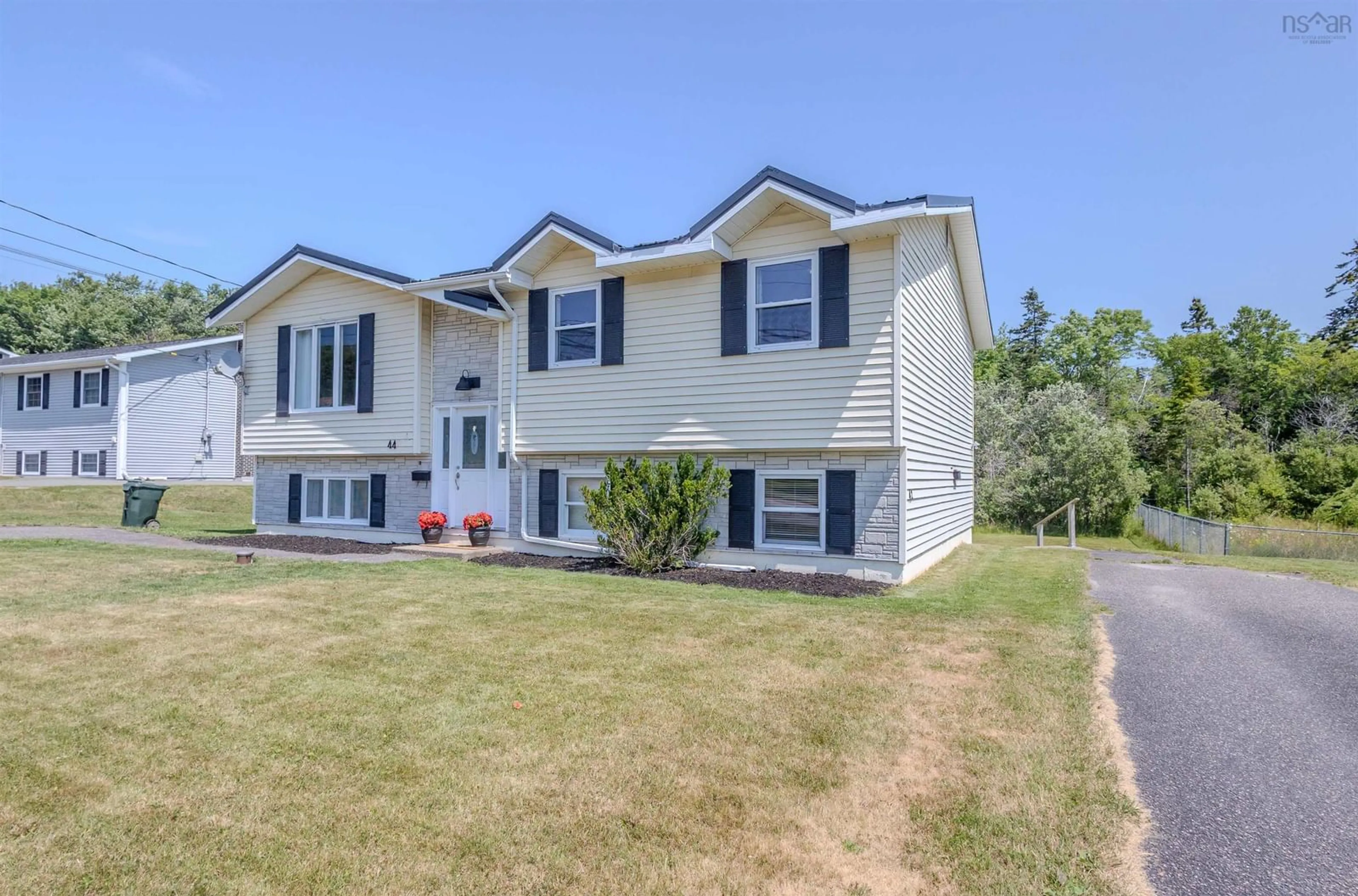 Home with vinyl exterior material, street for 42-44 Daley Dr, Coxheath Nova Scotia B1R 2J4