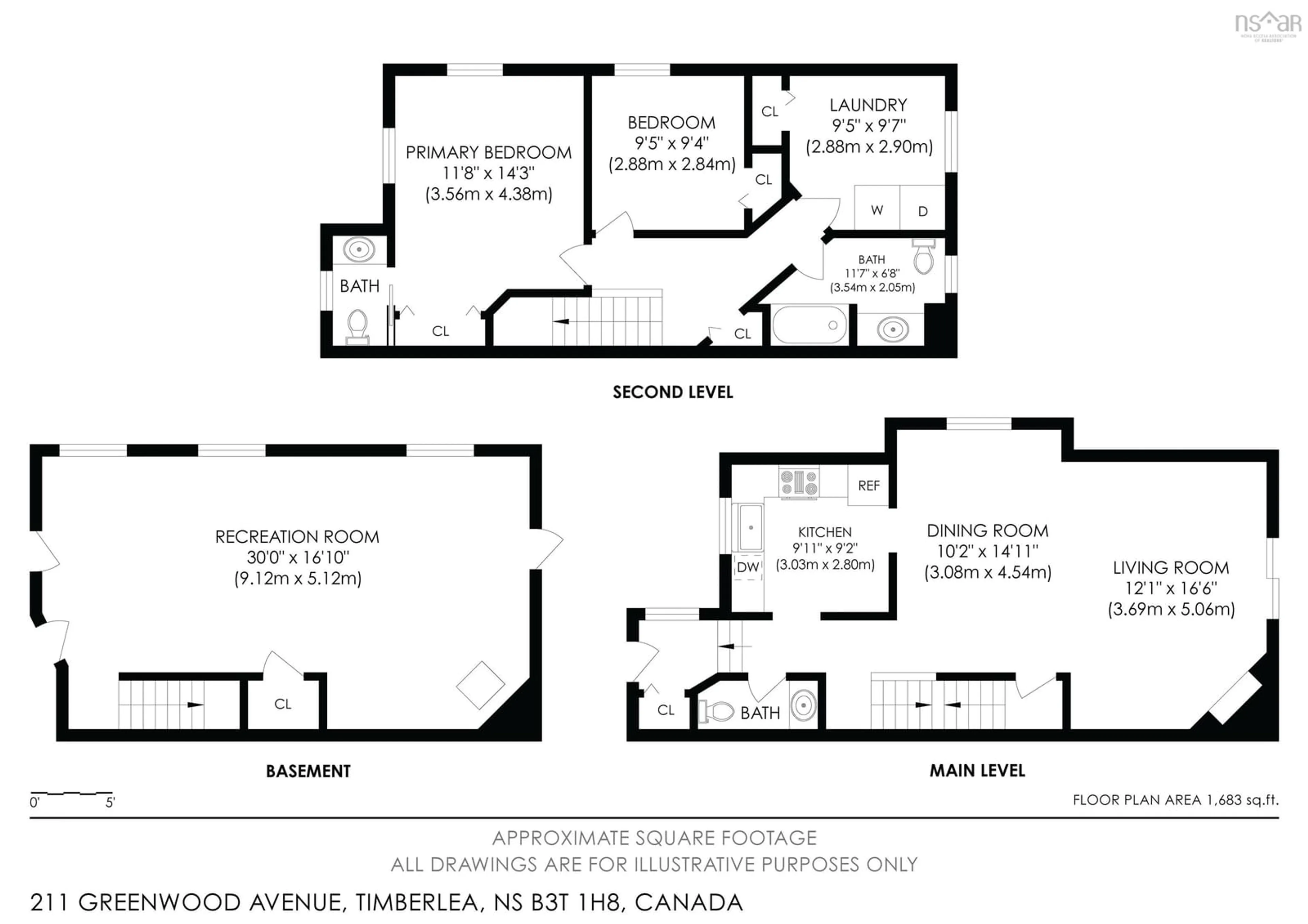 Floor plan for 211 Greenwood Avenue, Timberlea Nova Scotia B3T 1H8
