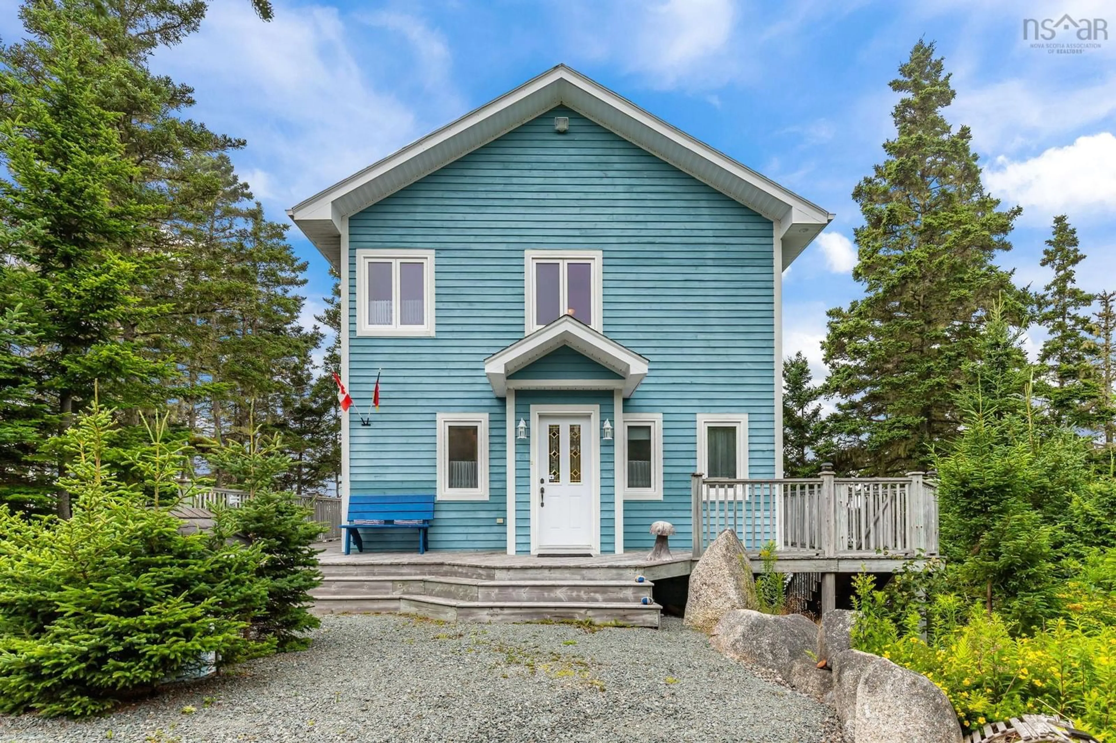 Home with vinyl exterior material, street for 5 Black Point Dr, Blind Bay Nova Scotia B3Z 4C3