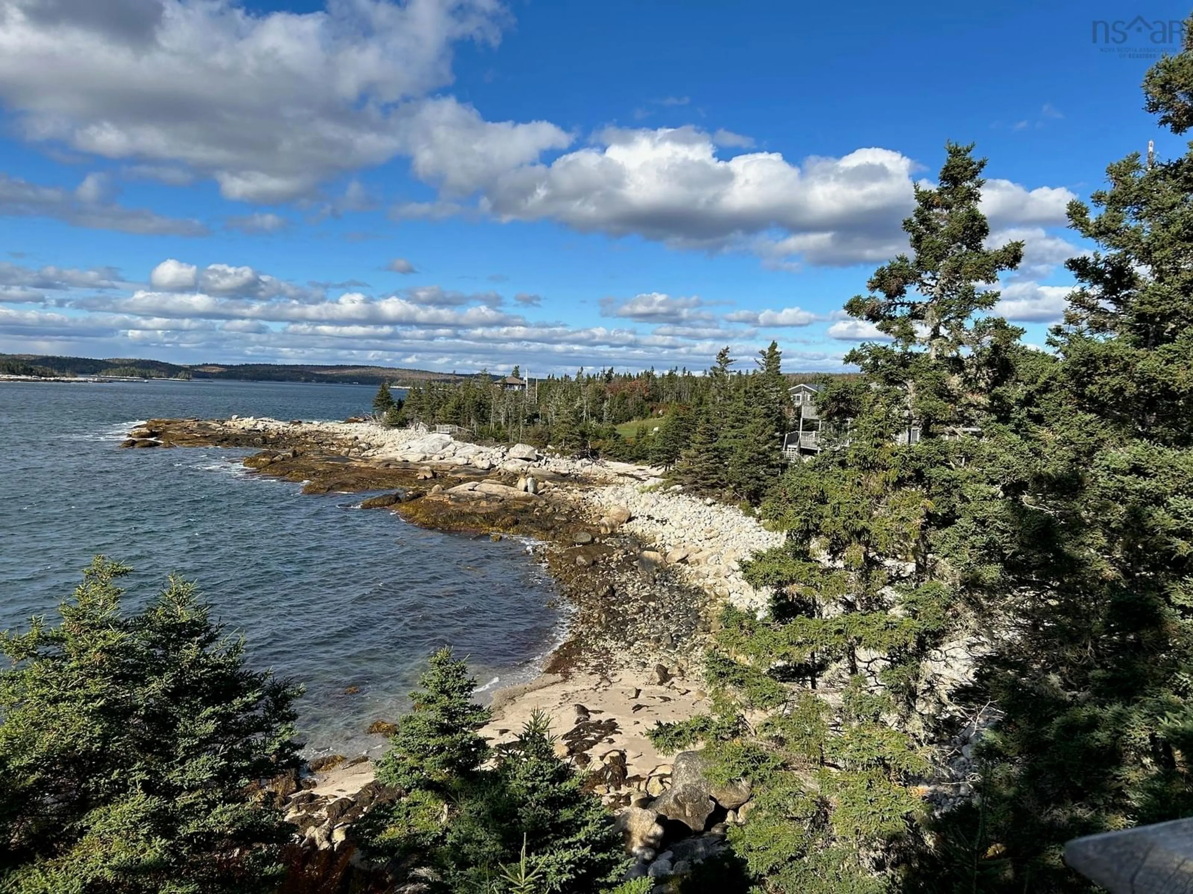 A pic from outside/outdoor area/front of a property/back of a property/a pic from drone, water/lake/river/ocean view for 5 Black Point Dr, Blind Bay Nova Scotia B3Z 4C3