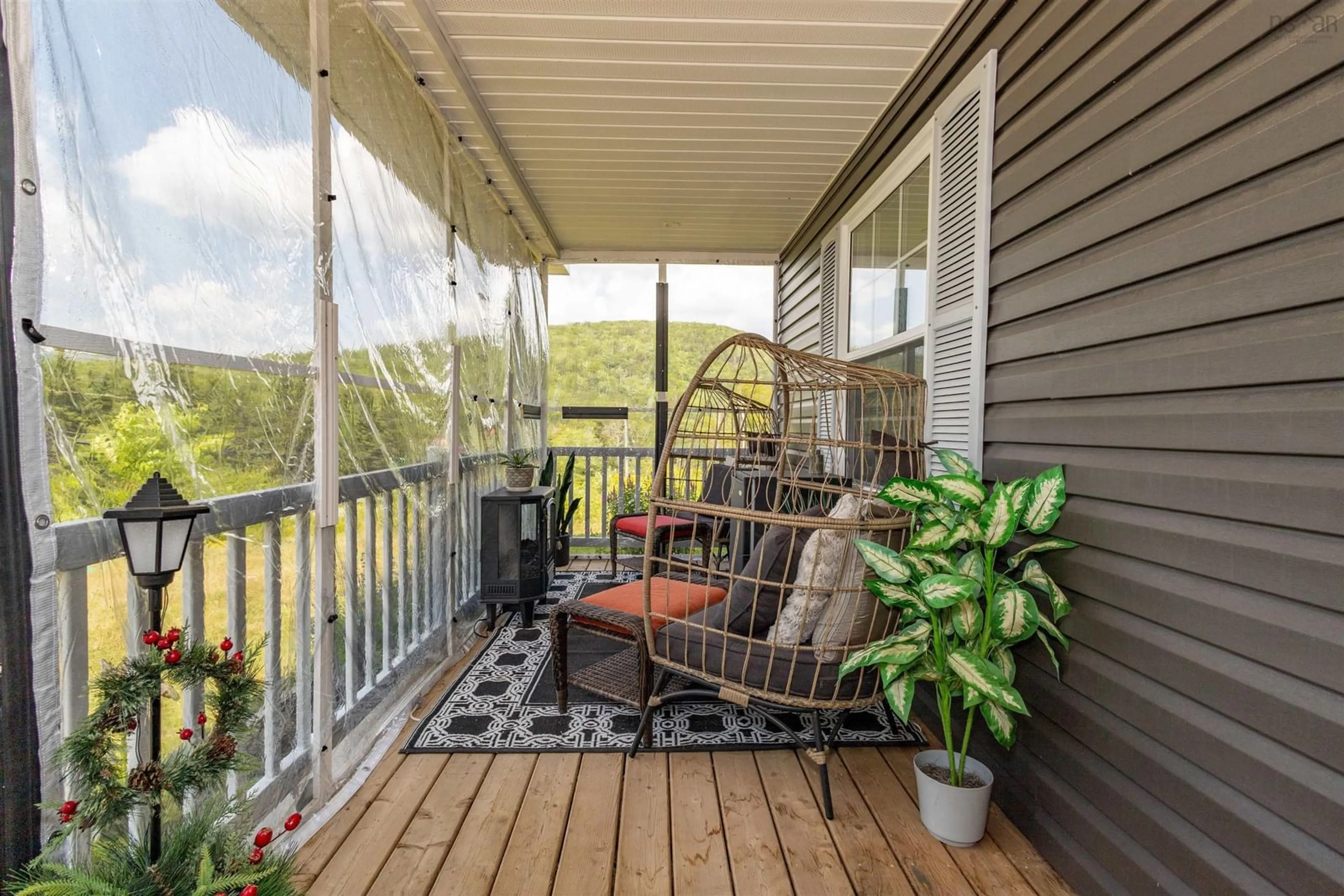 Patio, water/lake/river/ocean view for 47519 Cabot Trail, Tarbot Nova Scotia B0E 1B0