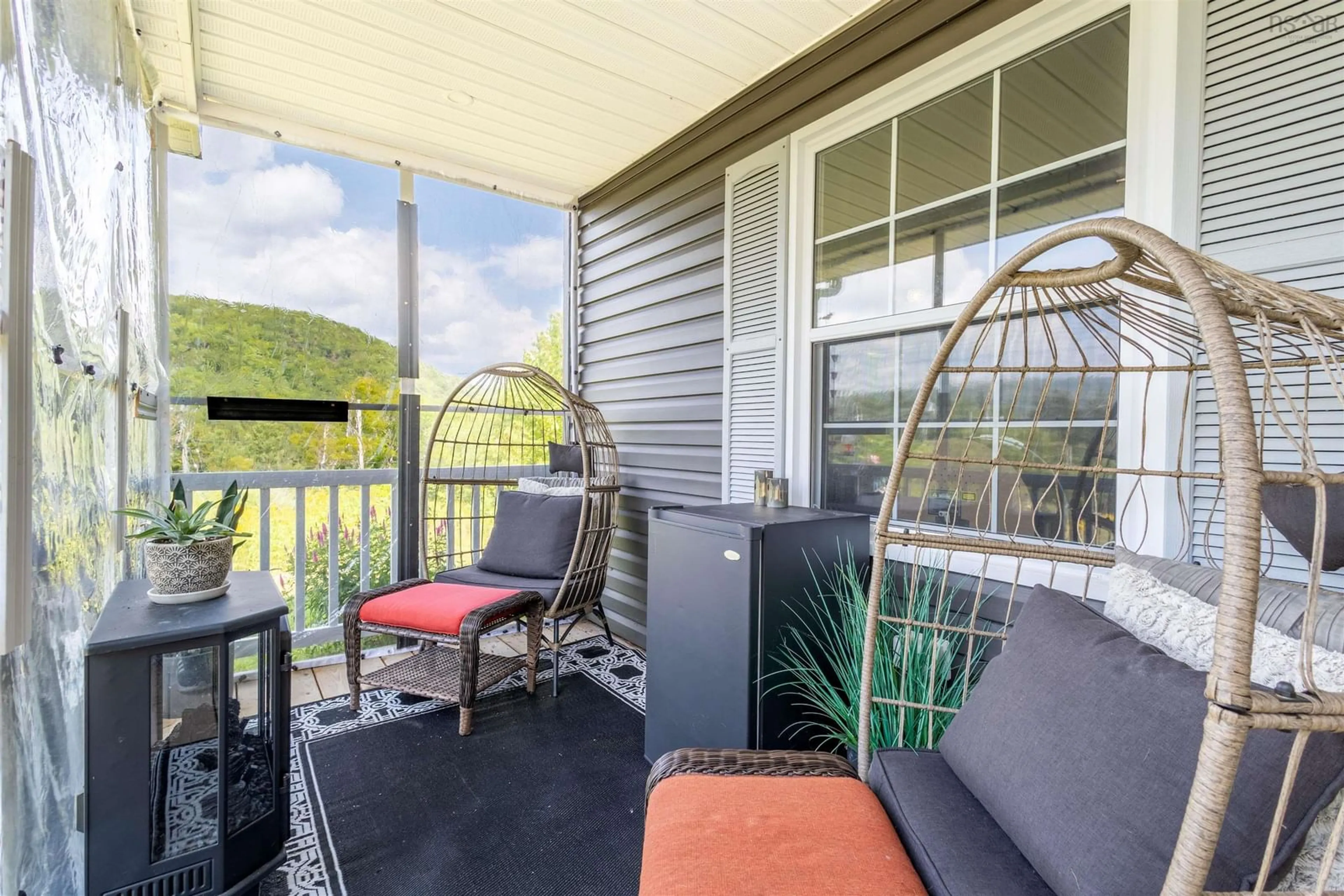 Patio, water/lake/river/ocean view for 47519 Cabot Trail, Tarbot Nova Scotia B0E 1B0