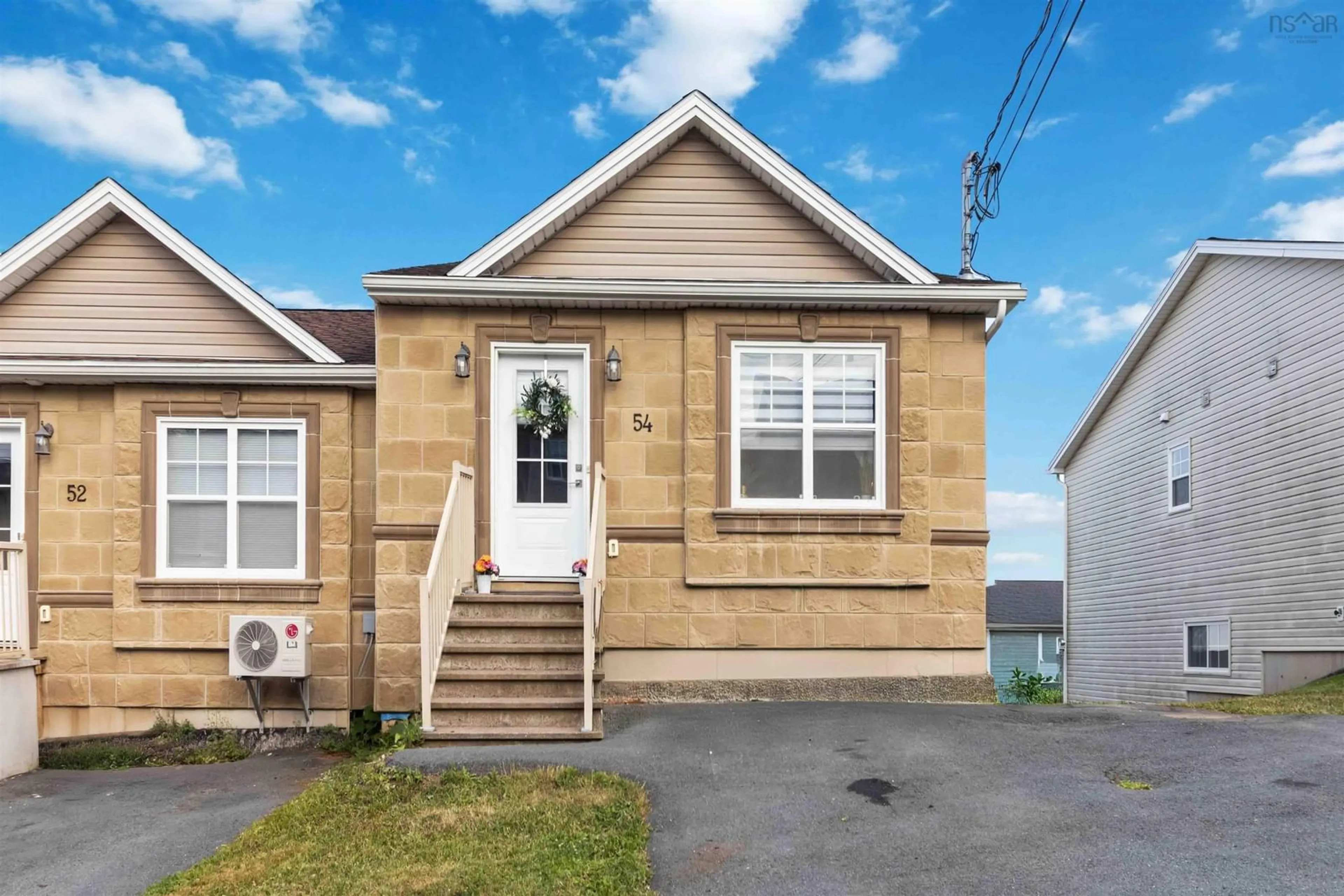 Home with vinyl exterior material, street for 54 Fescue Crt, Middle Sackville Nova Scotia B4E 0L8
