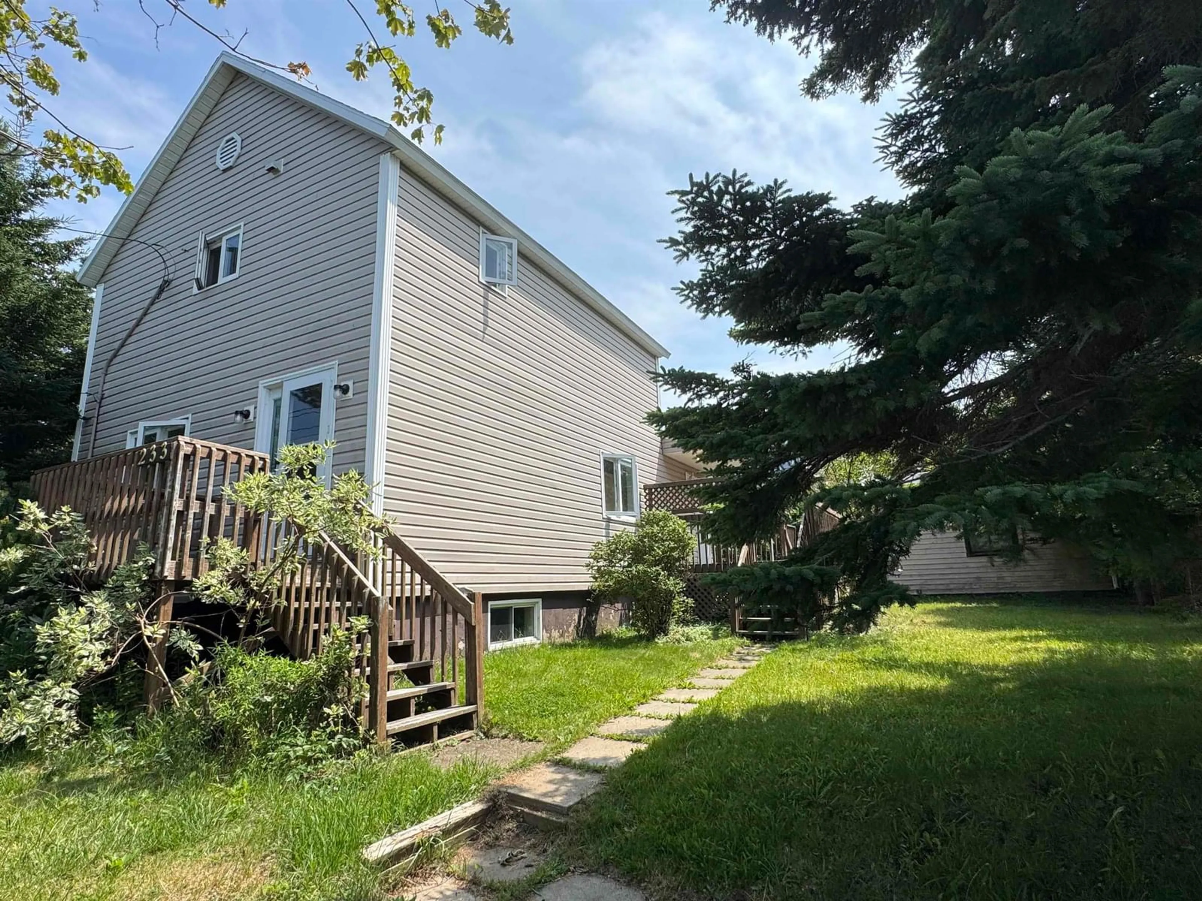 A pic from outside/outdoor area/front of a property/back of a property/a pic from drone, street for 233 Douglas Ave, Glace Bay Nova Scotia B1A 1C2