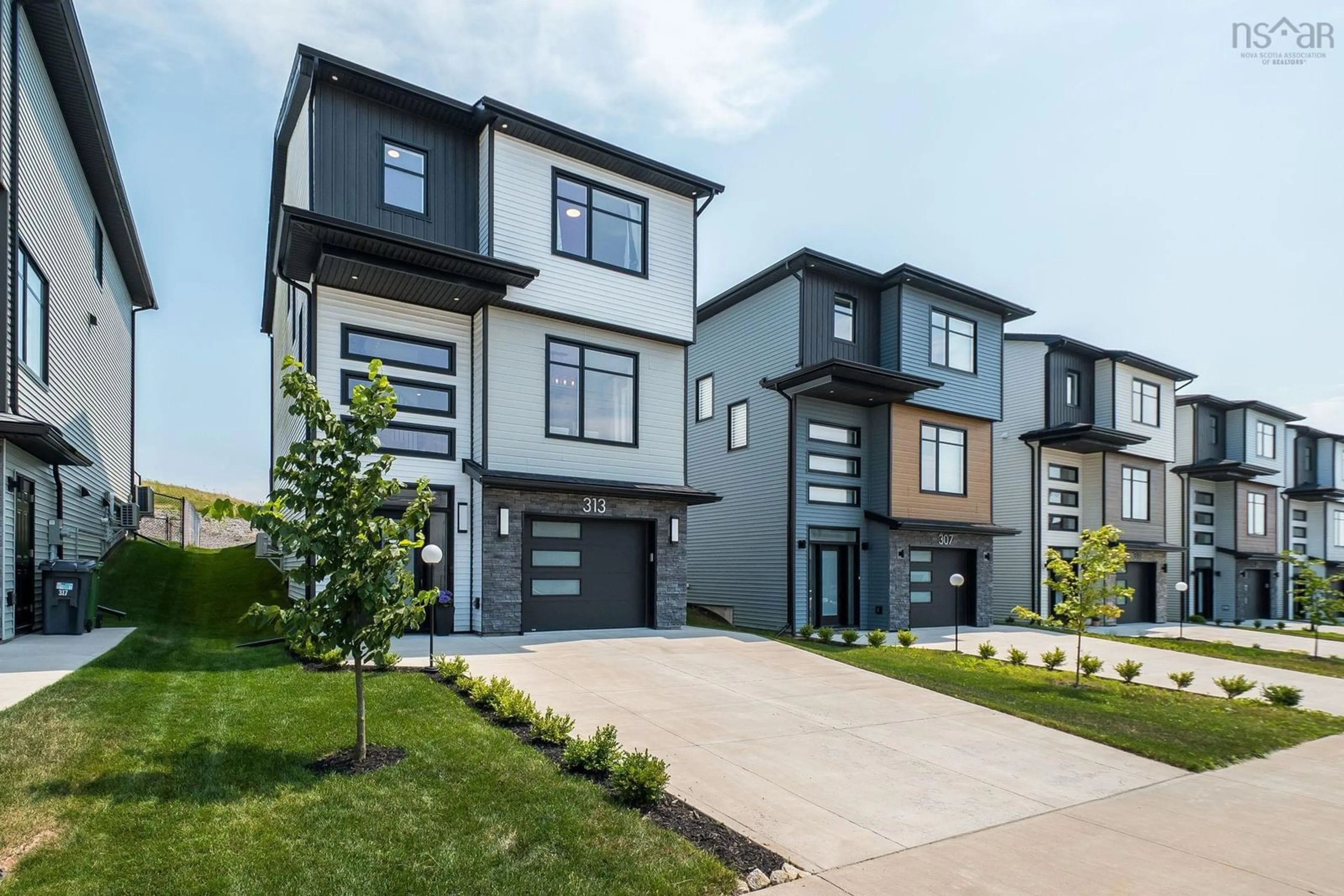 Home with vinyl exterior material, street for 313 Marketway Lane, Timberlea Nova Scotia B3T 1L5