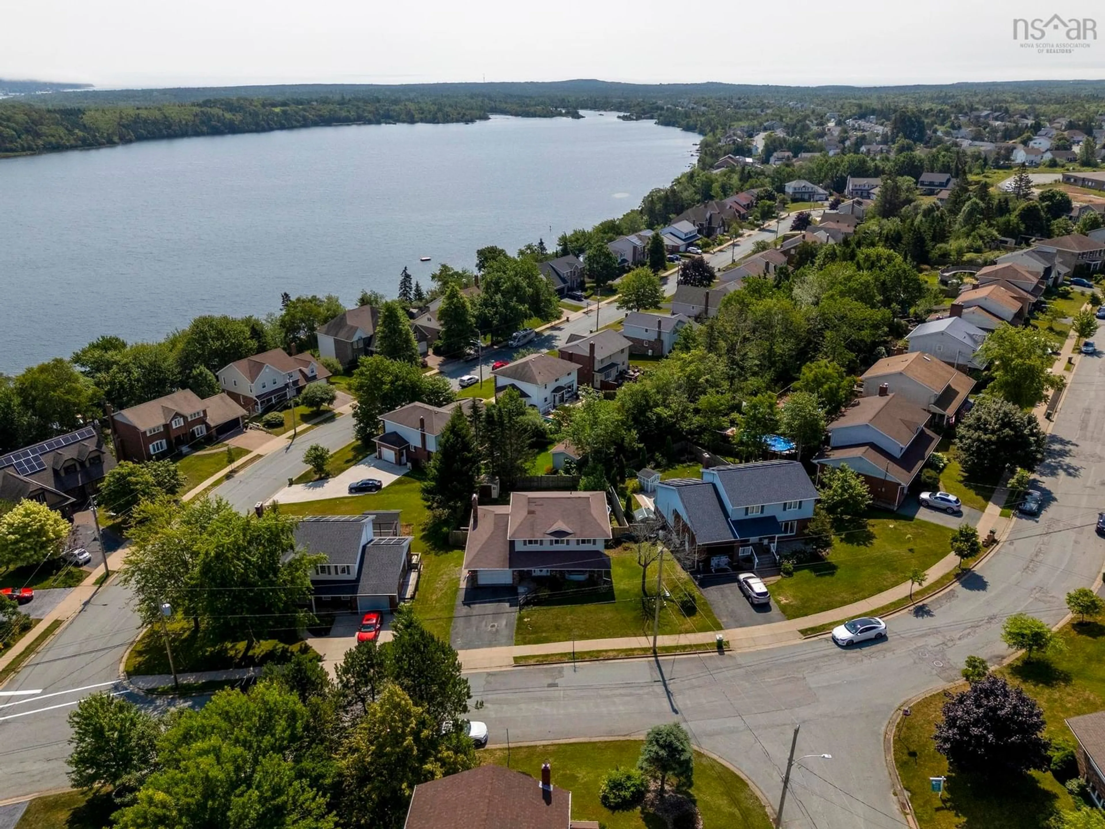 A pic from outside/outdoor area/front of a property/back of a property/a pic from drone, water/lake/river/ocean view for 121 Greenwich Dr, Dartmouth Nova Scotia B2V 2N5
