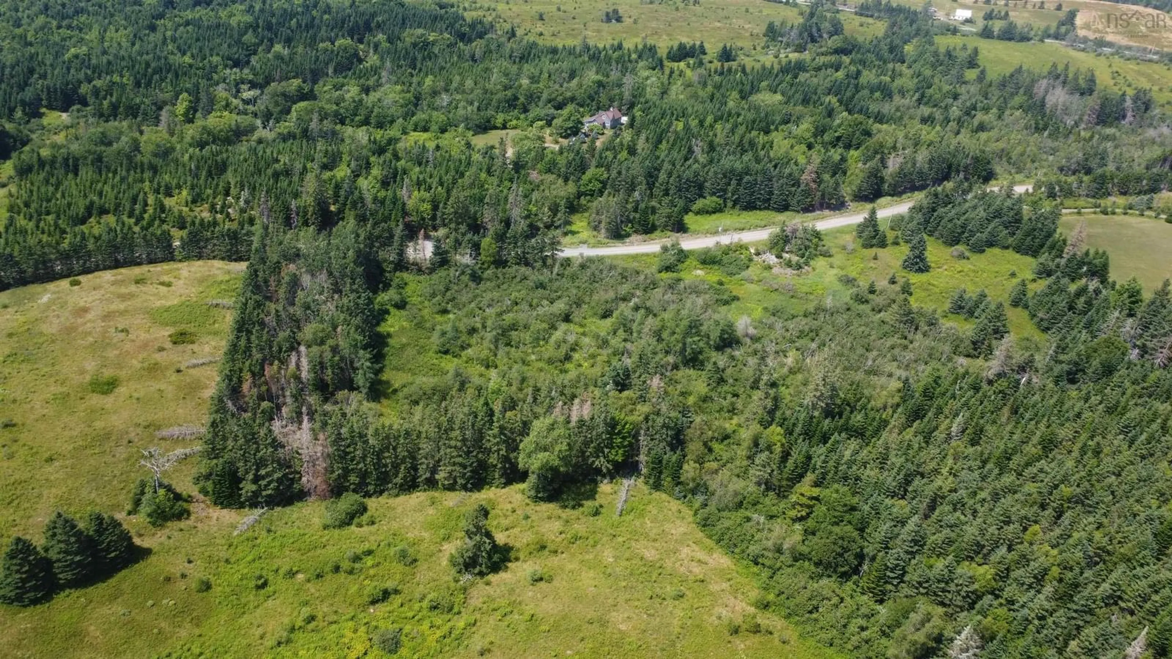 A pic from outside/outdoor area/front of a property/back of a property/a pic from drone, forest/trees view for 231 Gower Rd, West River Station Nova Scotia B0K 1Z0