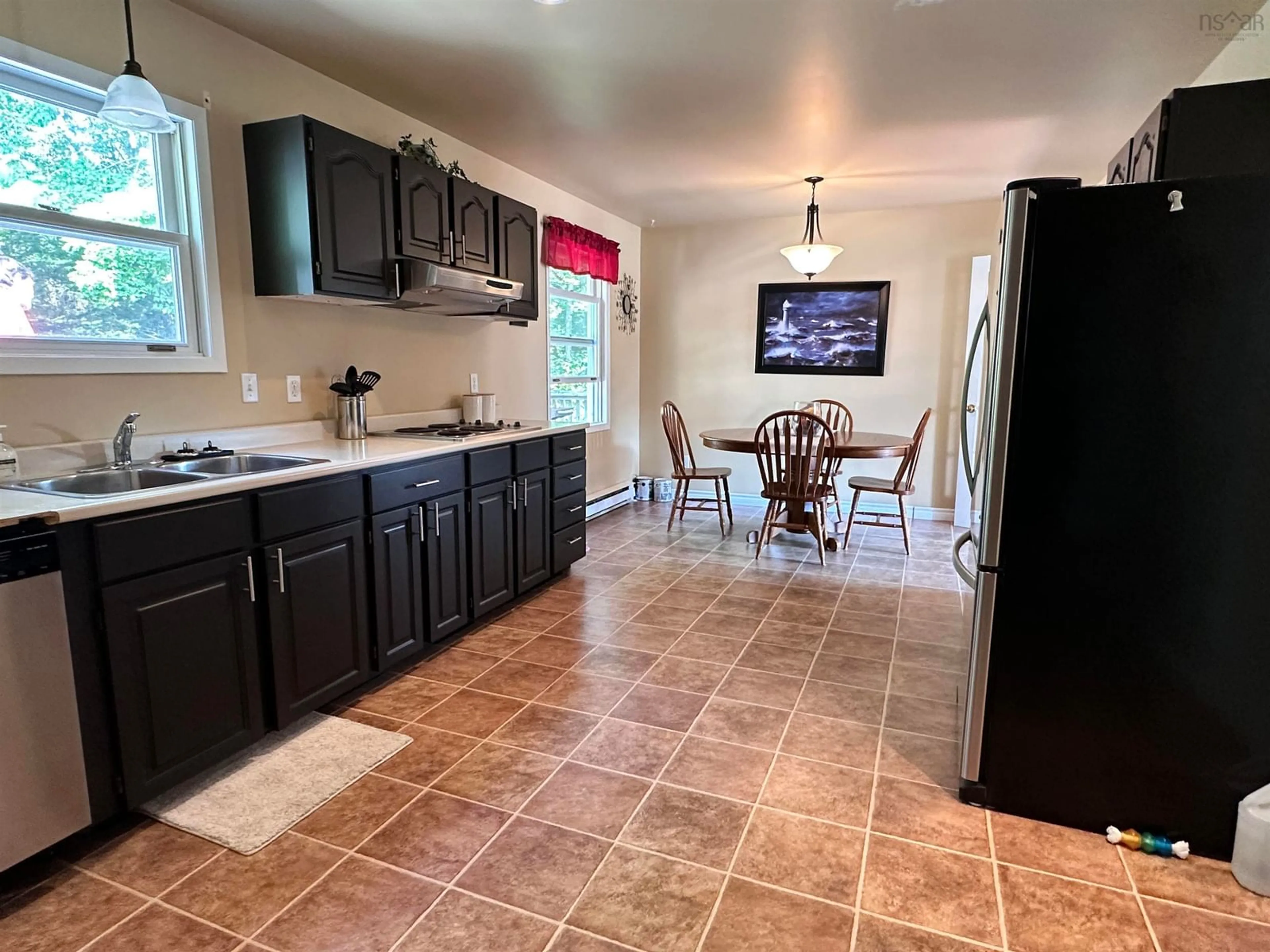 Open concept kitchen, ceramic/tile floor for 41 James St, Brooklyn Nova Scotia B0J 1H0