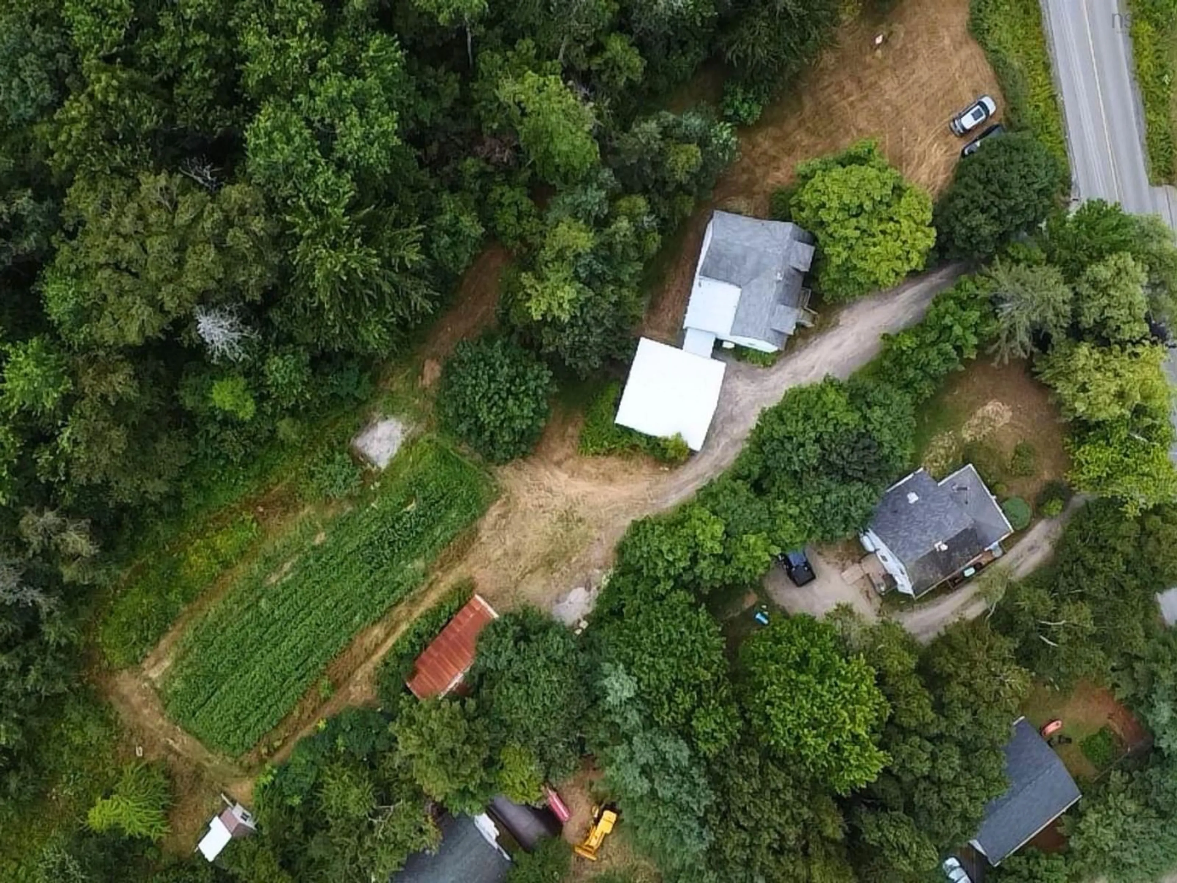 A pic from outside/outdoor area/front of a property/back of a property/a pic from drone, forest/trees view for 159 Panuke Rd, Three Mile Plains Nova Scotia B0N 2T0