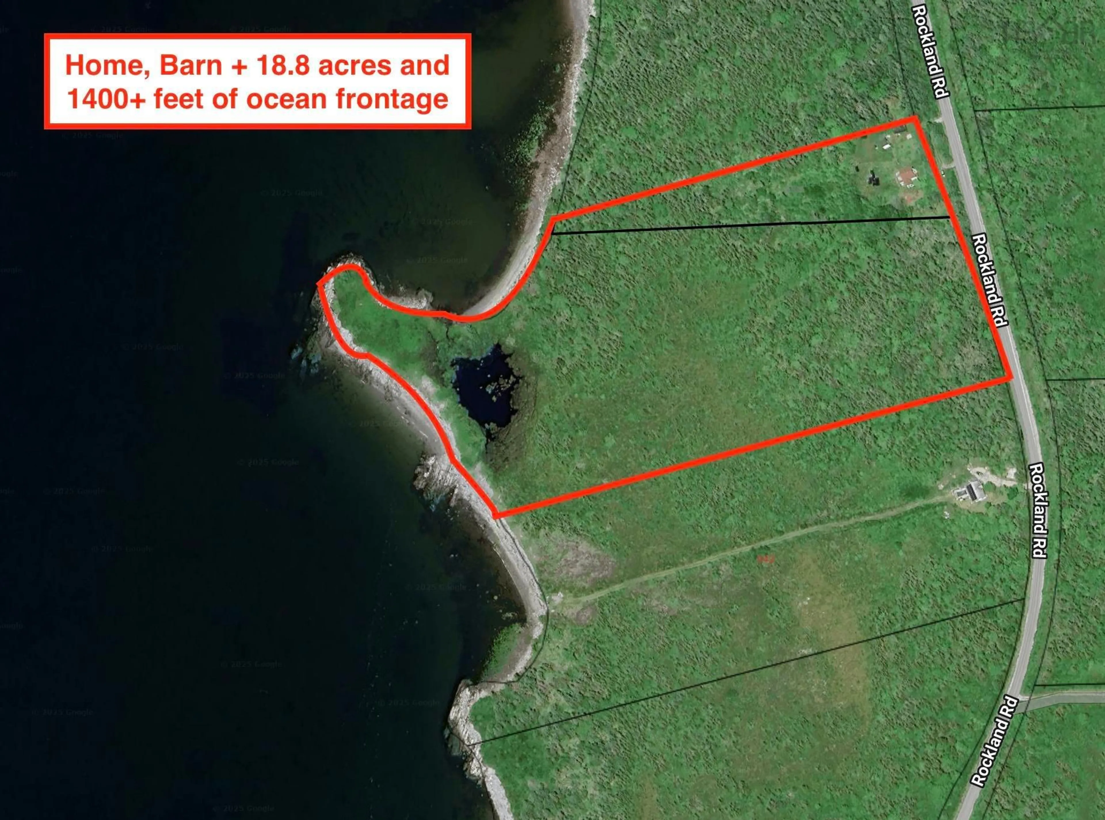 A pic from outside/outdoor area/front of a property/back of a property/a pic from drone, water/lake/river/ocean view for 850 Rockland Road + 16 Acres, East Side Of Ragged Island Nova Scotia B0T 1V0