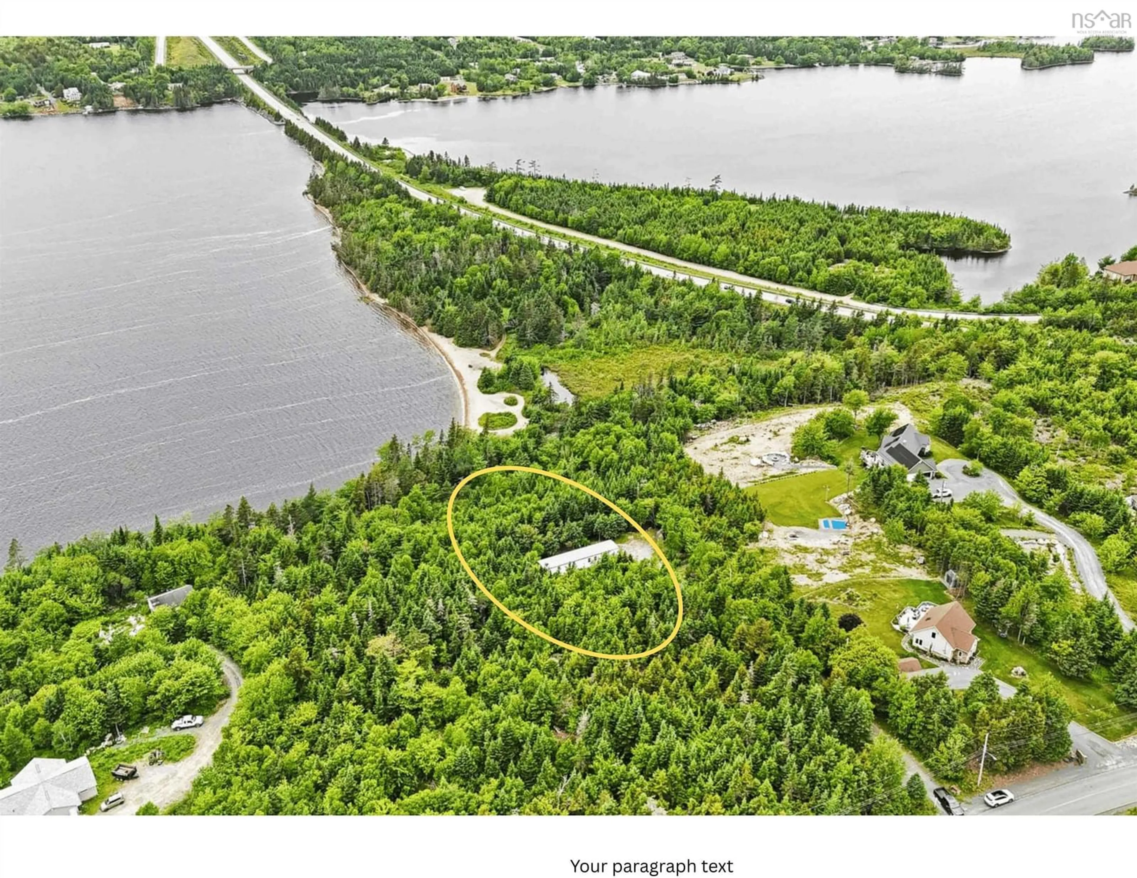 A pic from outside/outdoor area/front of a property/back of a property/a pic from drone, water/lake/river/ocean view for 403 Les Collins Ave, West Chezzetcook Nova Scotia B0J 2L0