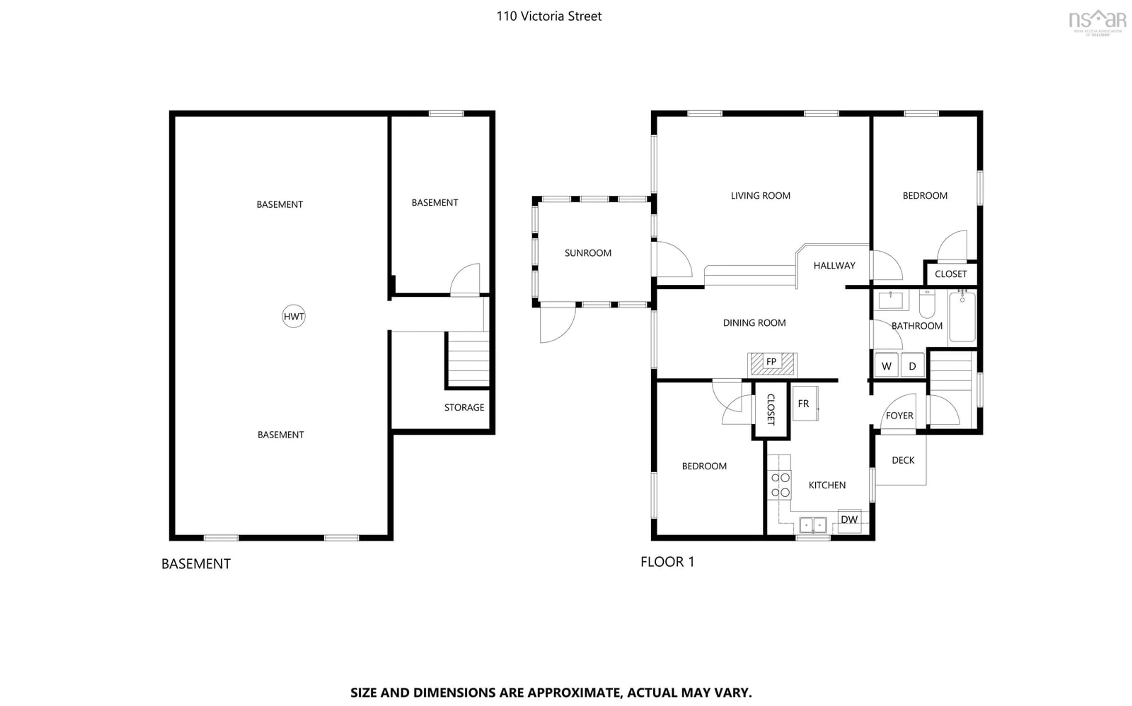 Floor plan for 110 & 112 Victoria St, Springhill Nova Scotia B0M 1X0