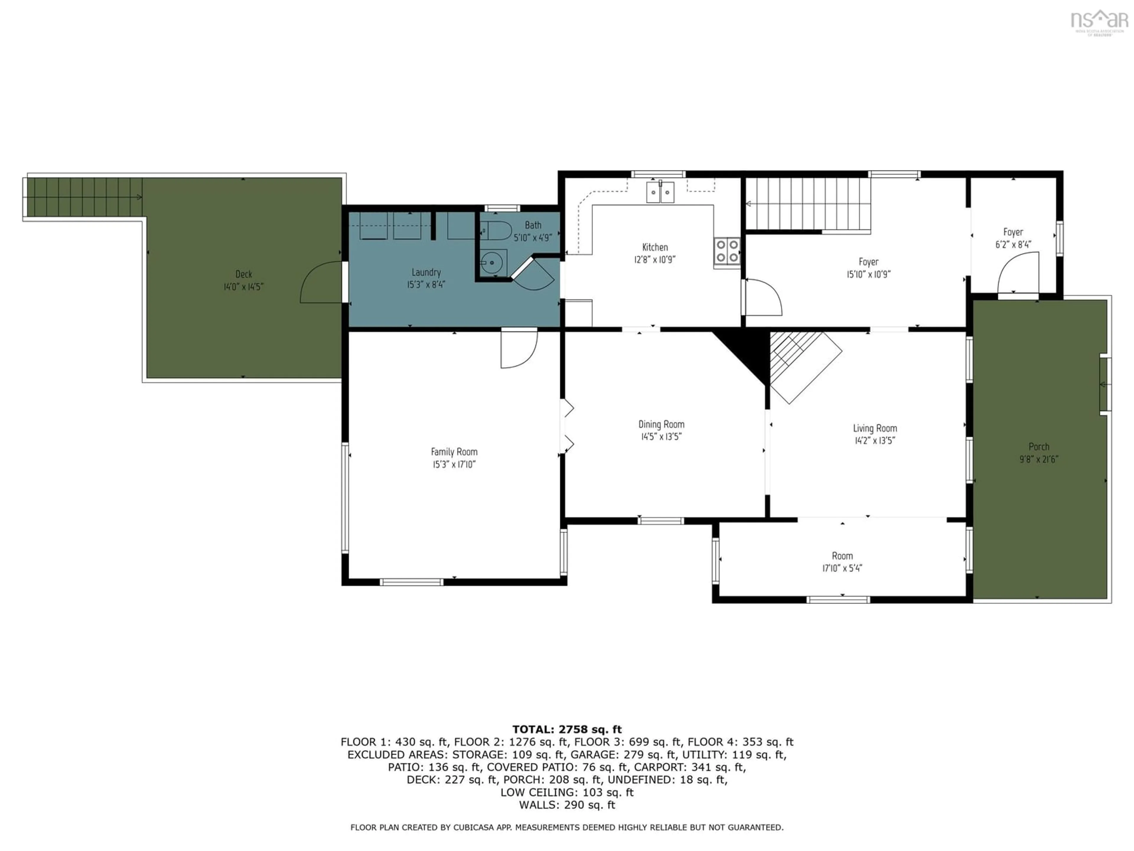 Floor plan for 136 Church St, Liverpool Nova Scotia B0T 1K0