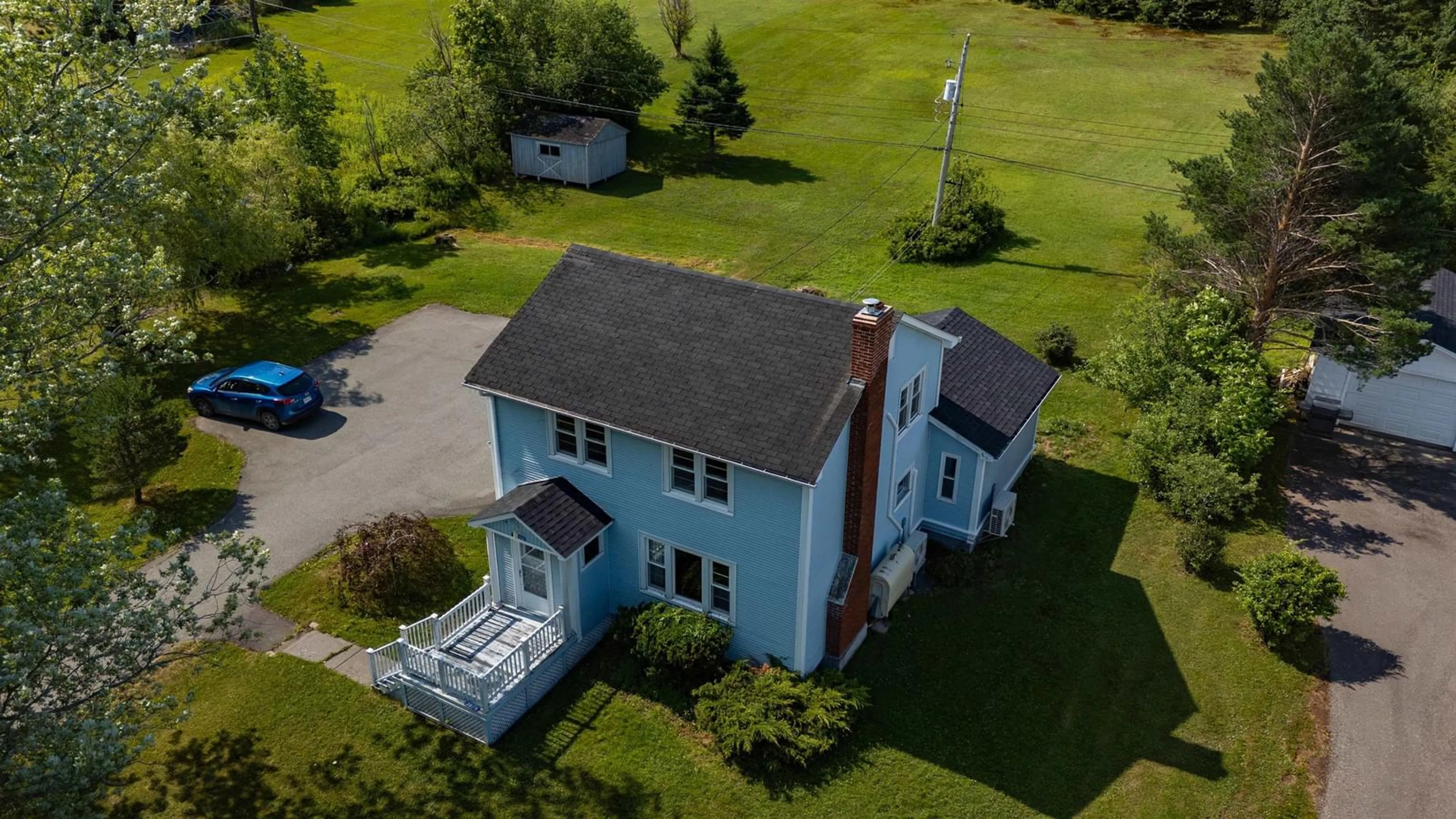 A pic from outside/outdoor area/front of a property/back of a property/a pic from drone, building for 3878 South River Road, Greenwold Nova Scotia B2G 2H8