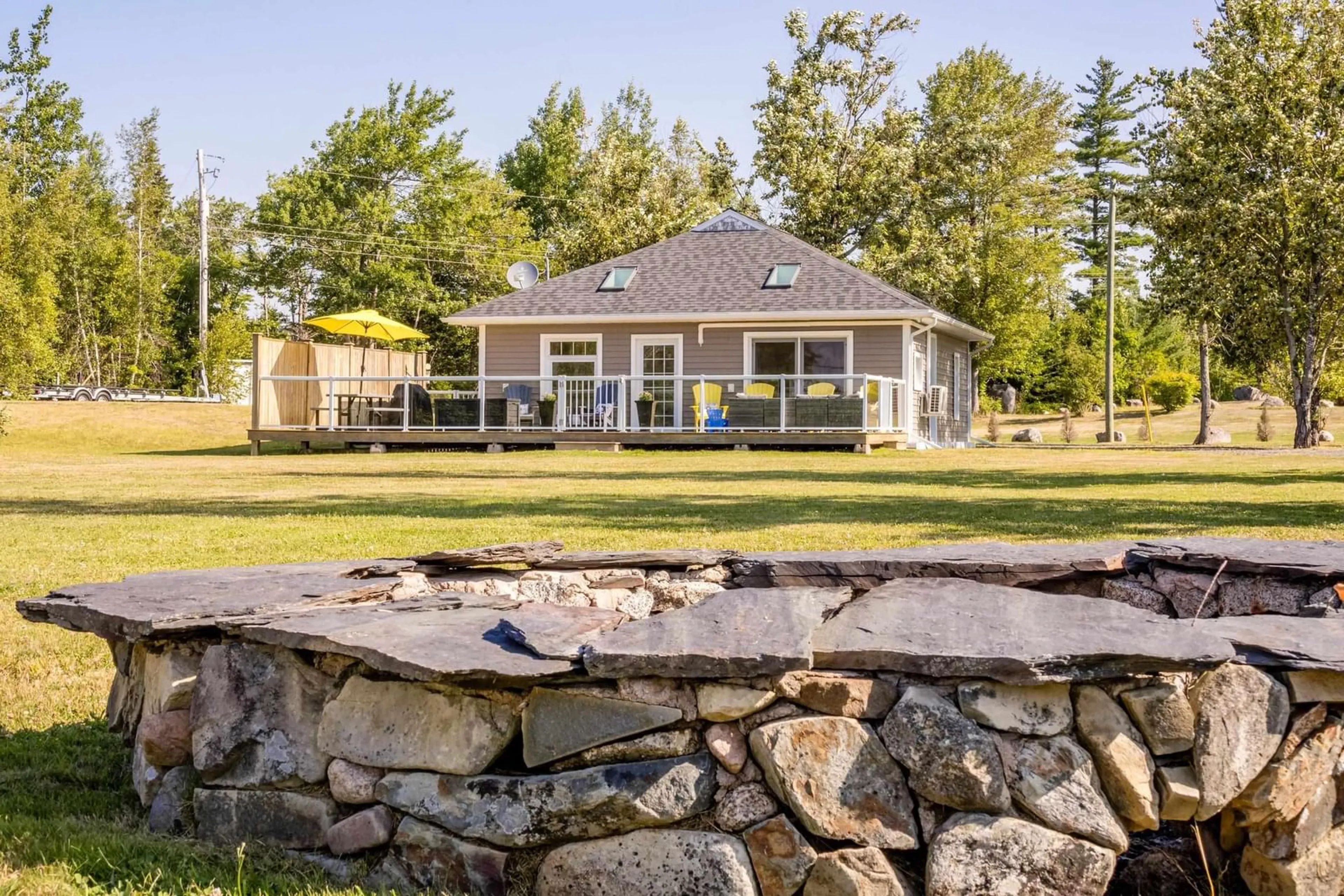 Patio, water/lake/river/ocean view for 1462 North River Rd, Aylesford Lake Nova Scotia B0P 1C0