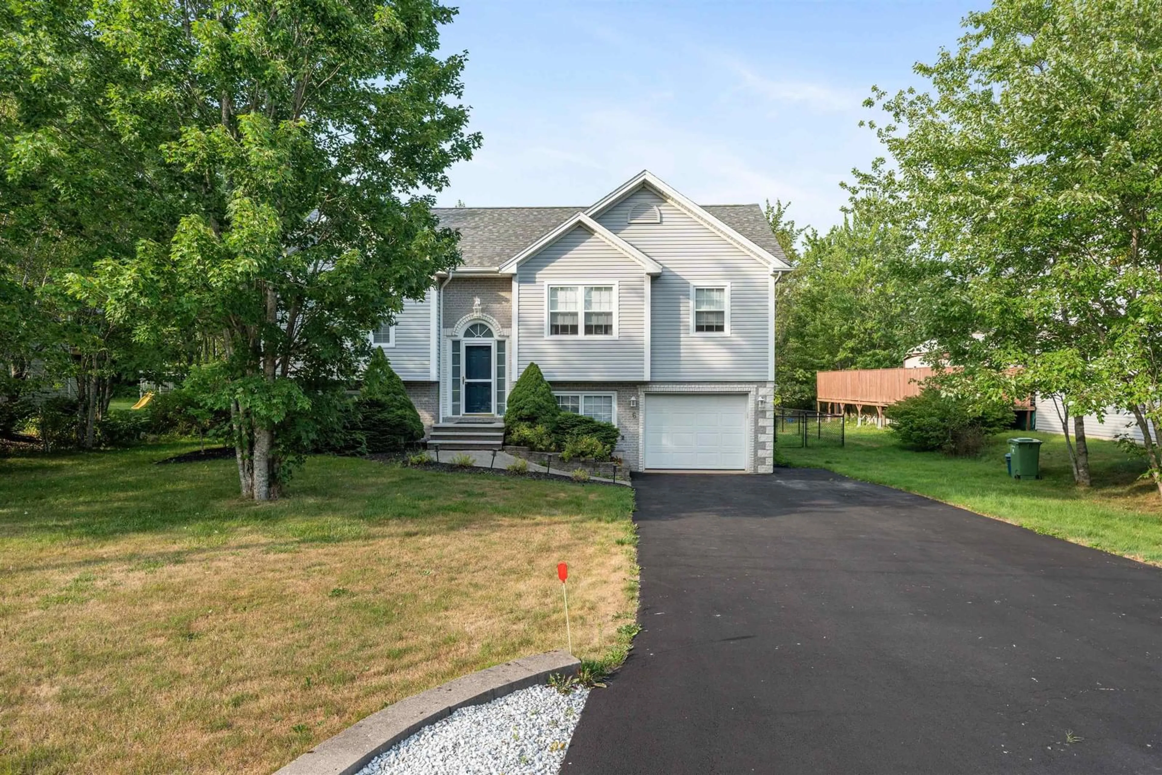 Home with vinyl exterior material, street for 6 Codys Lane, Elmsdale Nova Scotia B2S 2A5