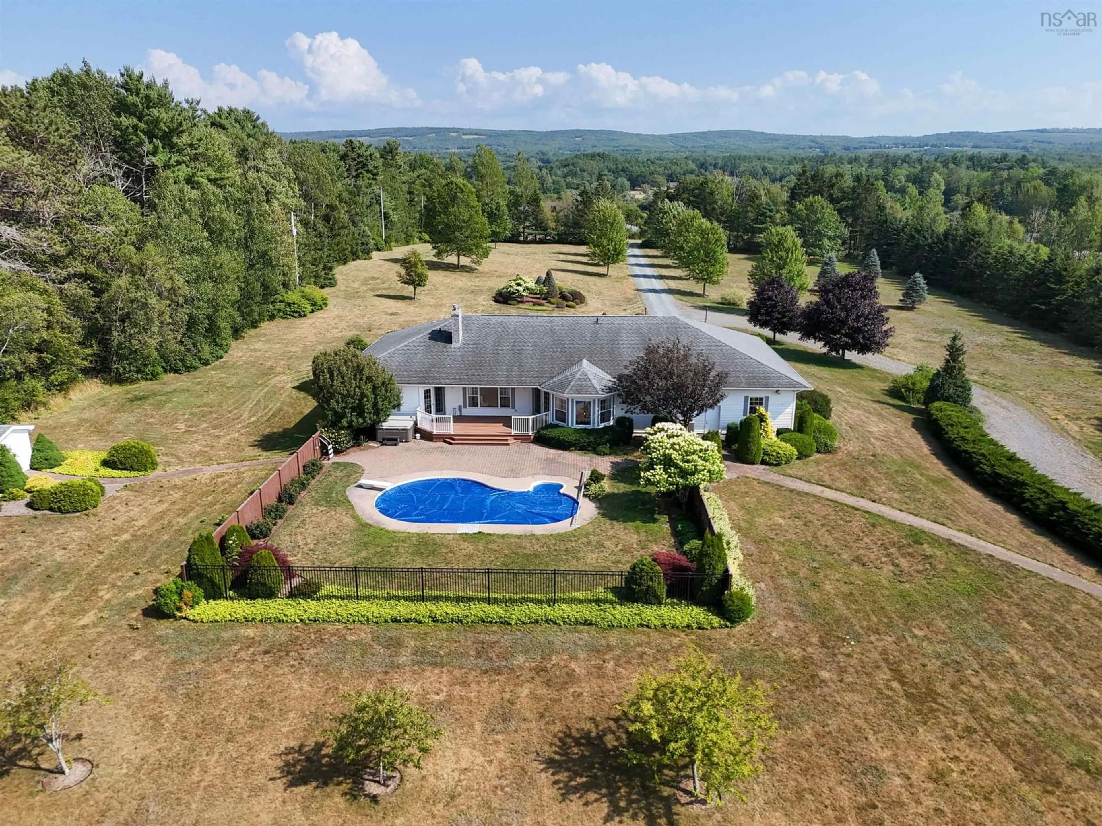 A pic from outside/outdoor area/front of a property/back of a property/a pic from drone, water/lake/river/ocean view for 25 Chase Rd, Berwick West Nova Scotia B0P 1E0