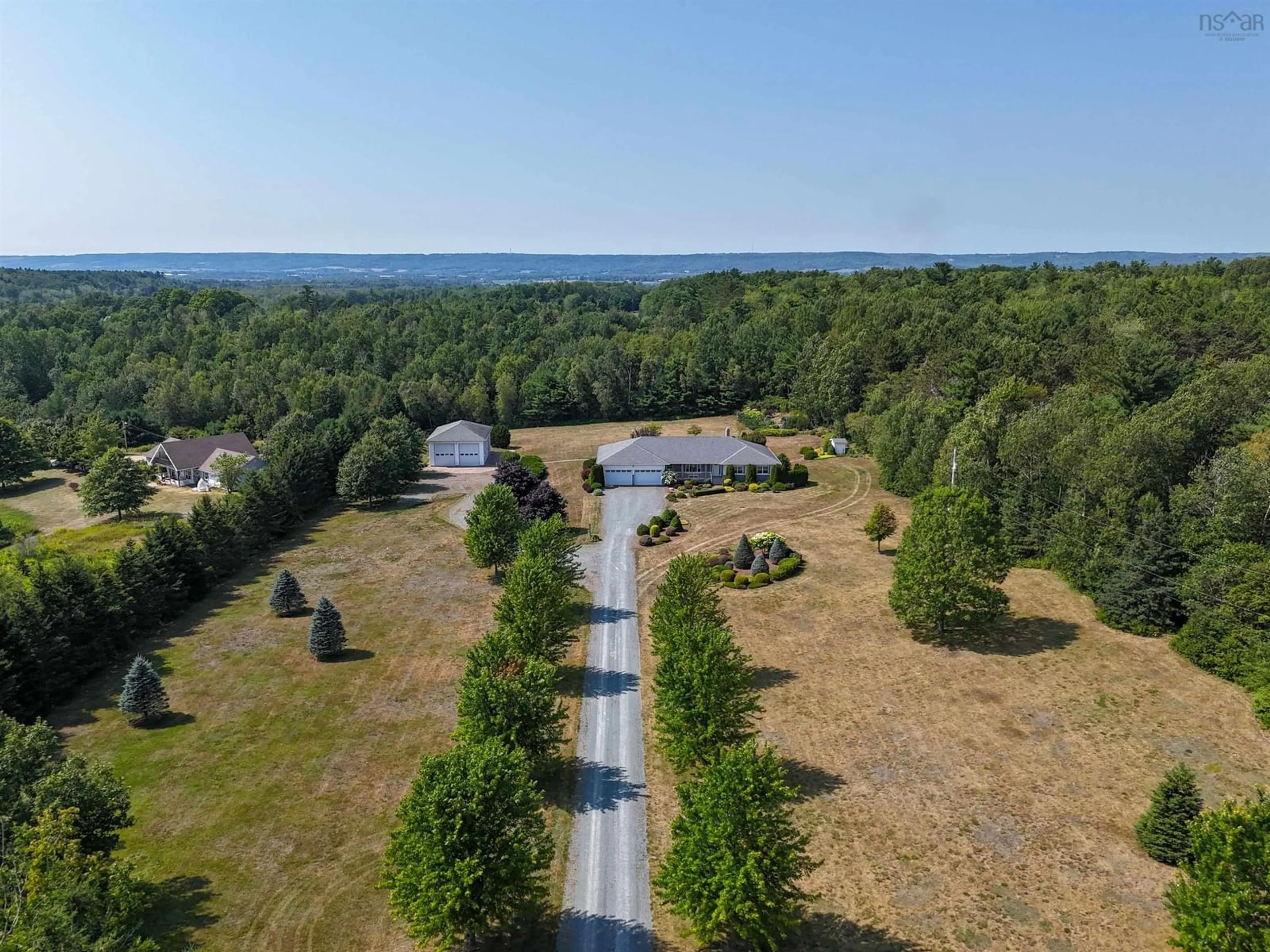 A pic from outside/outdoor area/front of a property/back of a property/a pic from drone, water/lake/river/ocean view for 25 Chase Rd, Berwick West Nova Scotia B0P 1E0